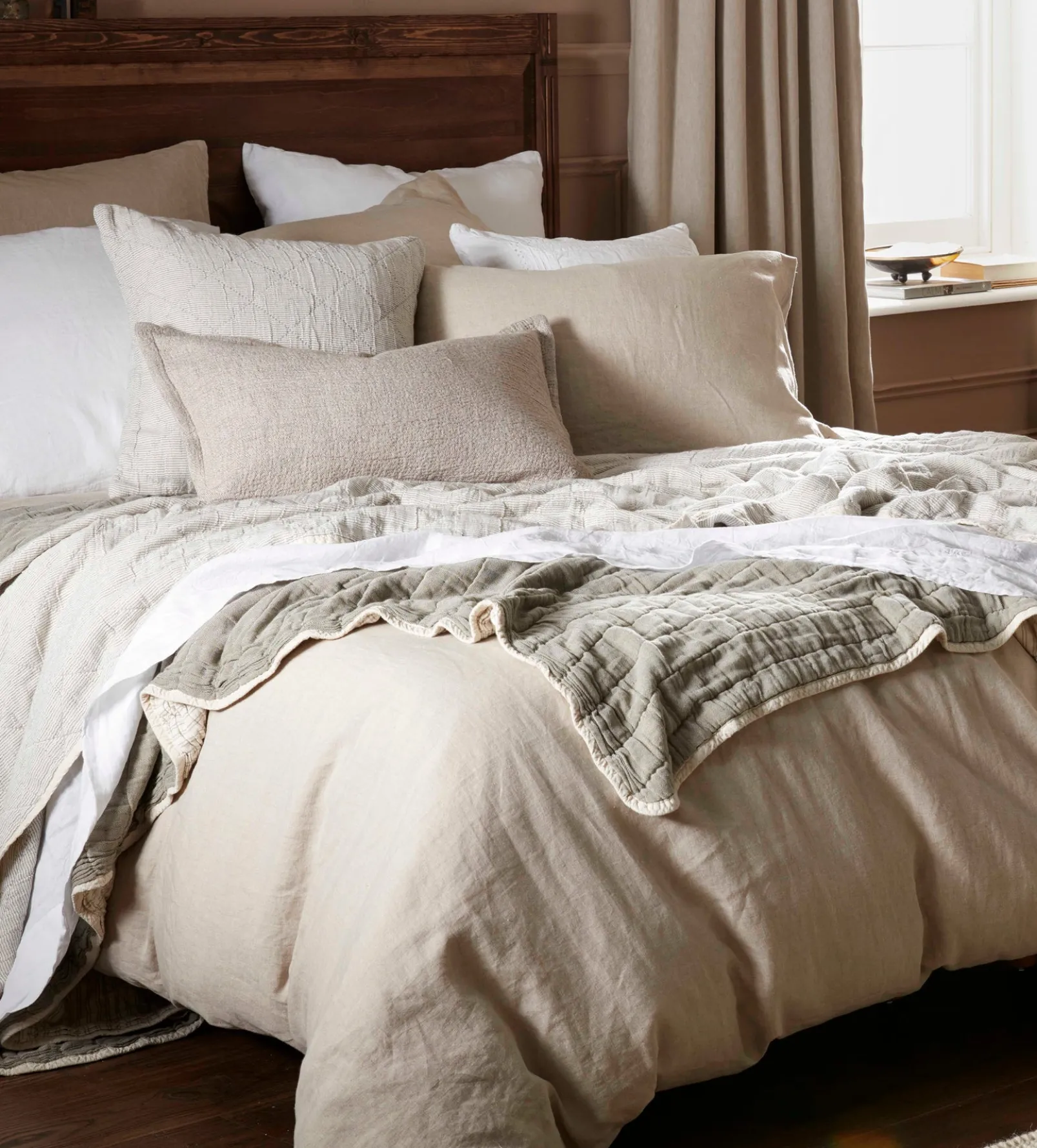 Natural 100% Linen Housewife Pillowcase