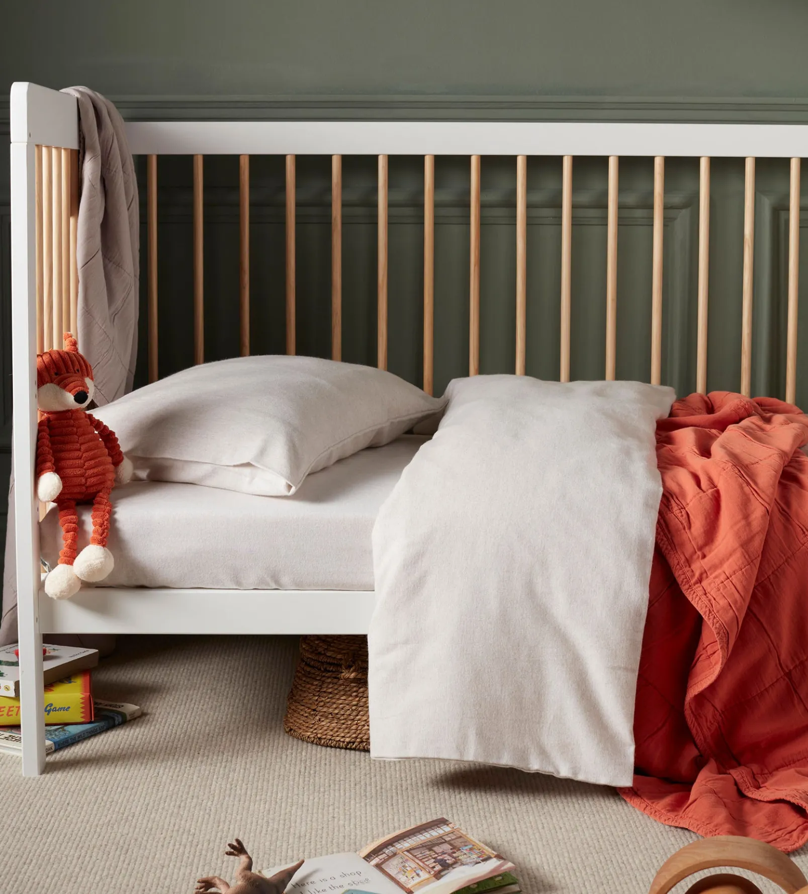 Natural Brushed Cotton Fitted Sheet