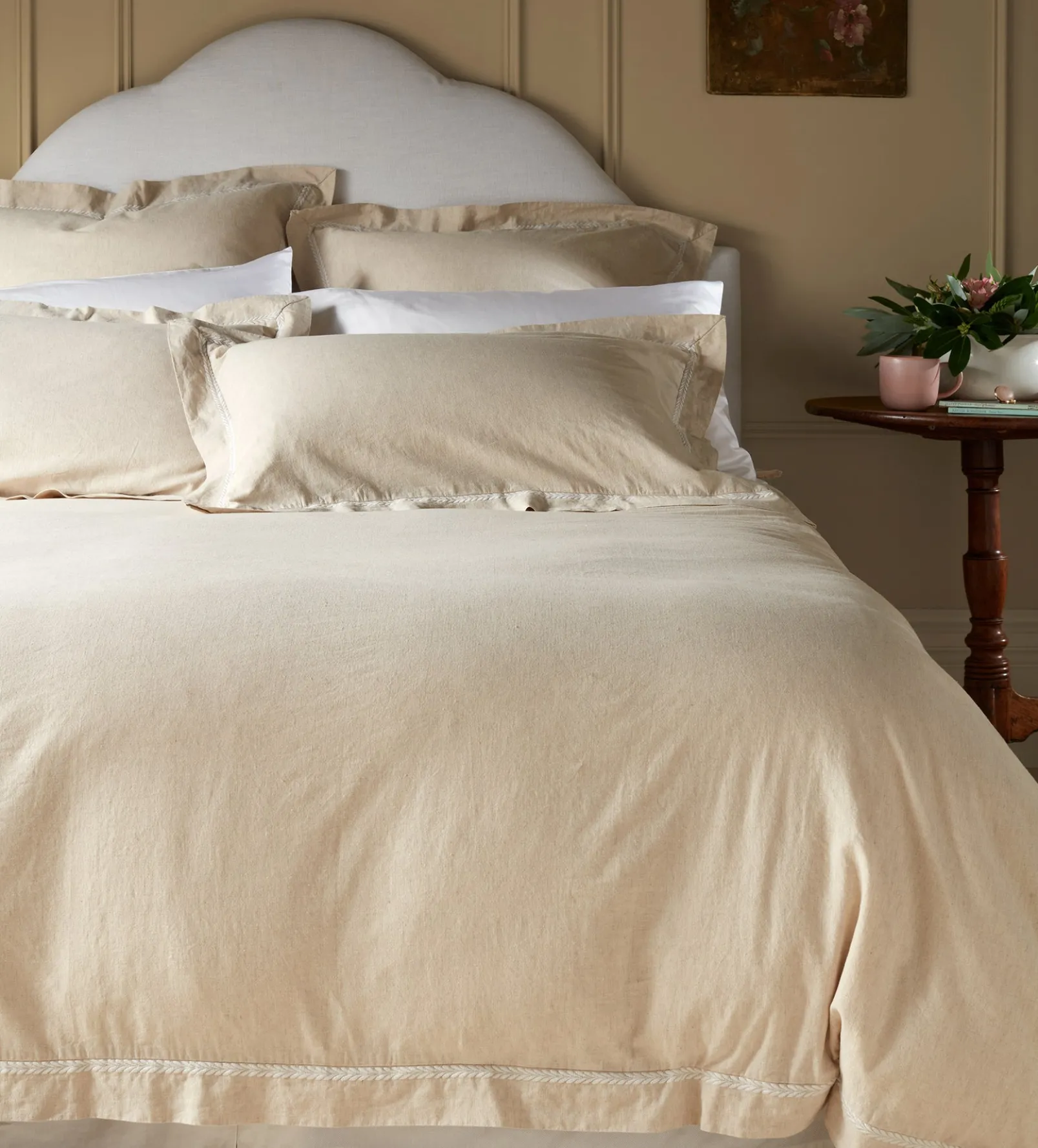 Natural Charlotte Cotton Linen Duvet Cover