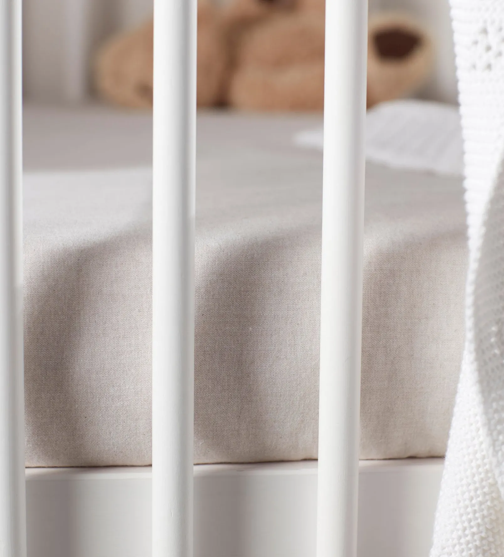 Natural Kit 100% Brushed Cotton Cot Bed Duvet Cover Set