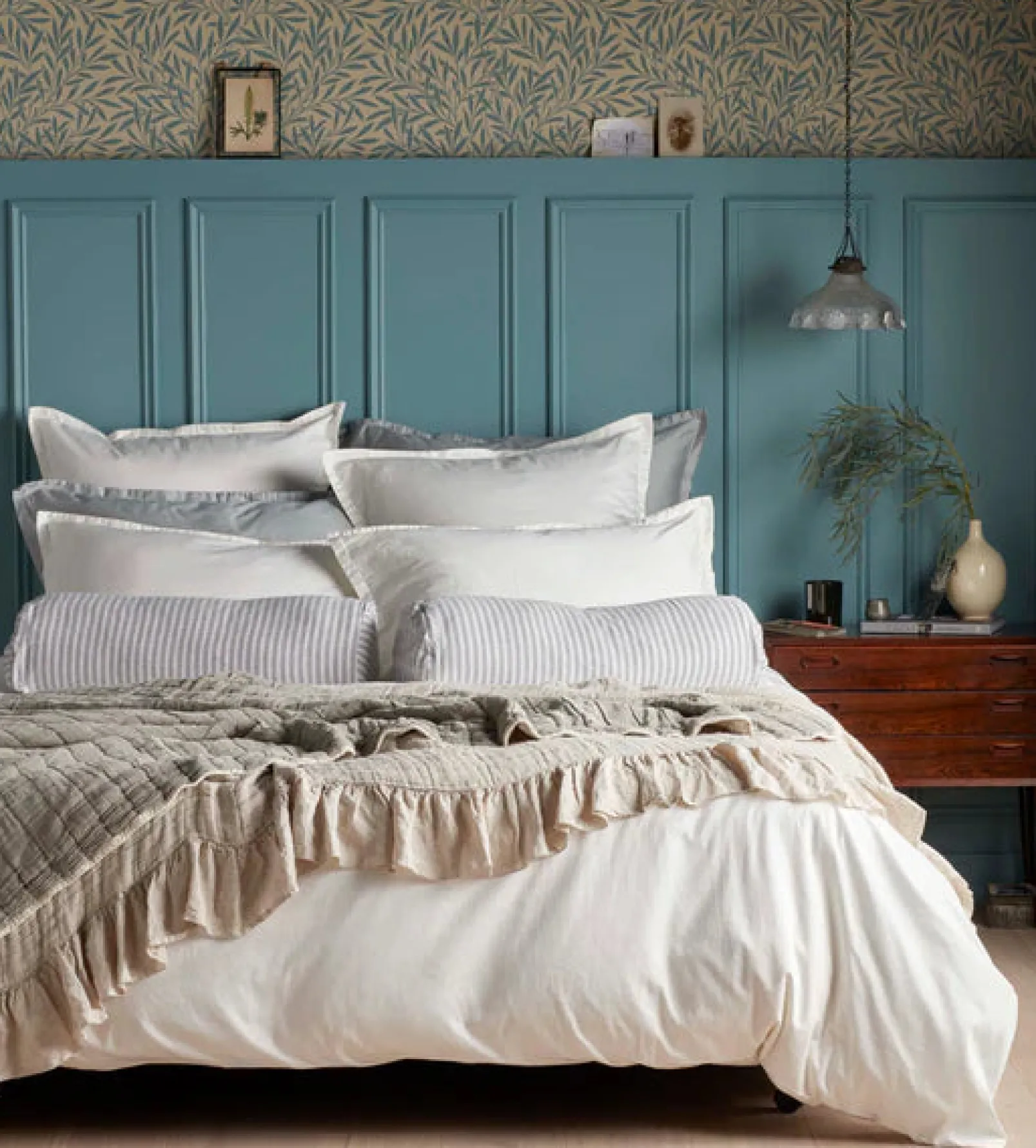 Natural Rosa Cotton Linen Throw