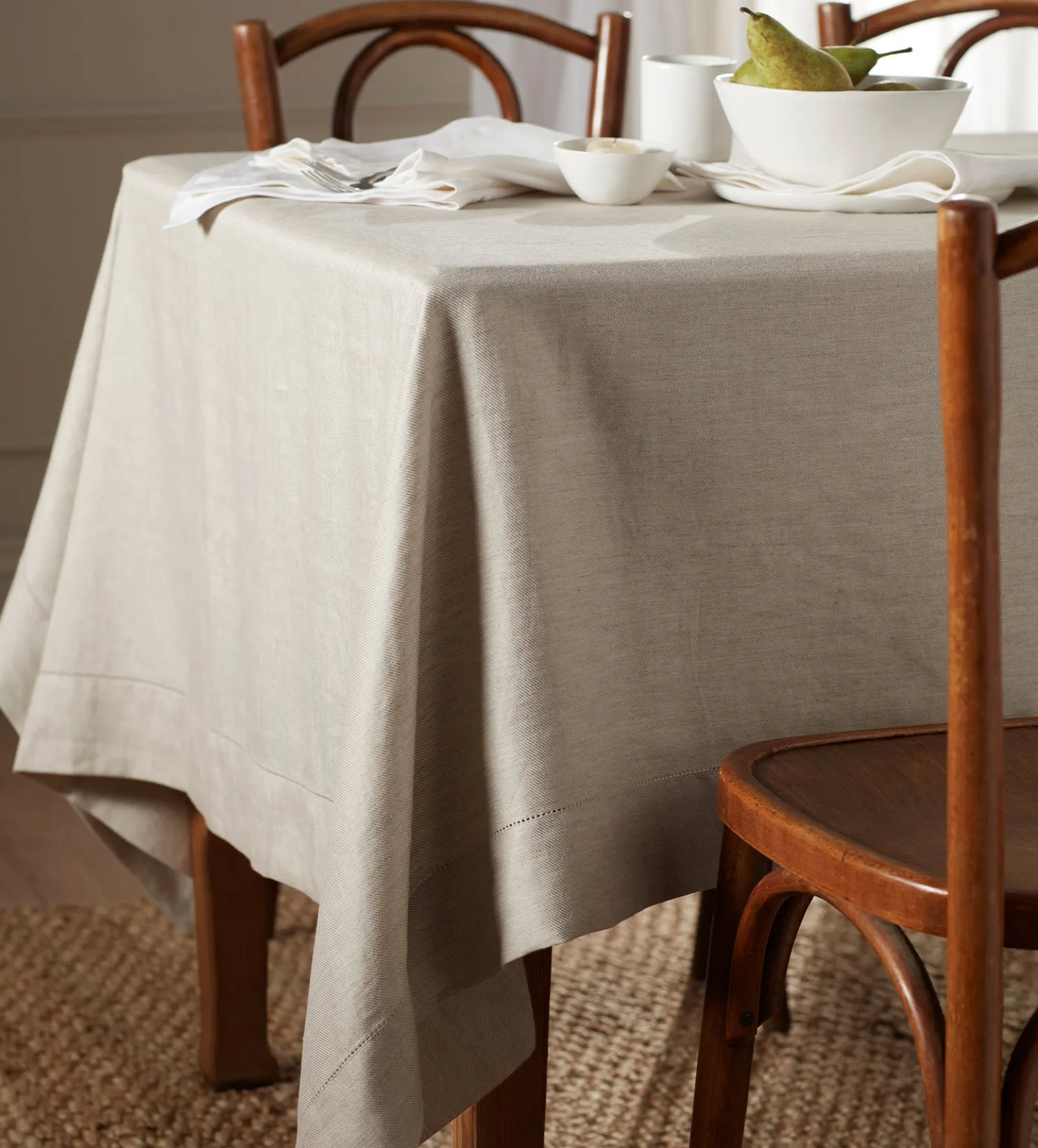 Natural Twill Cotton Linen Tablecloth