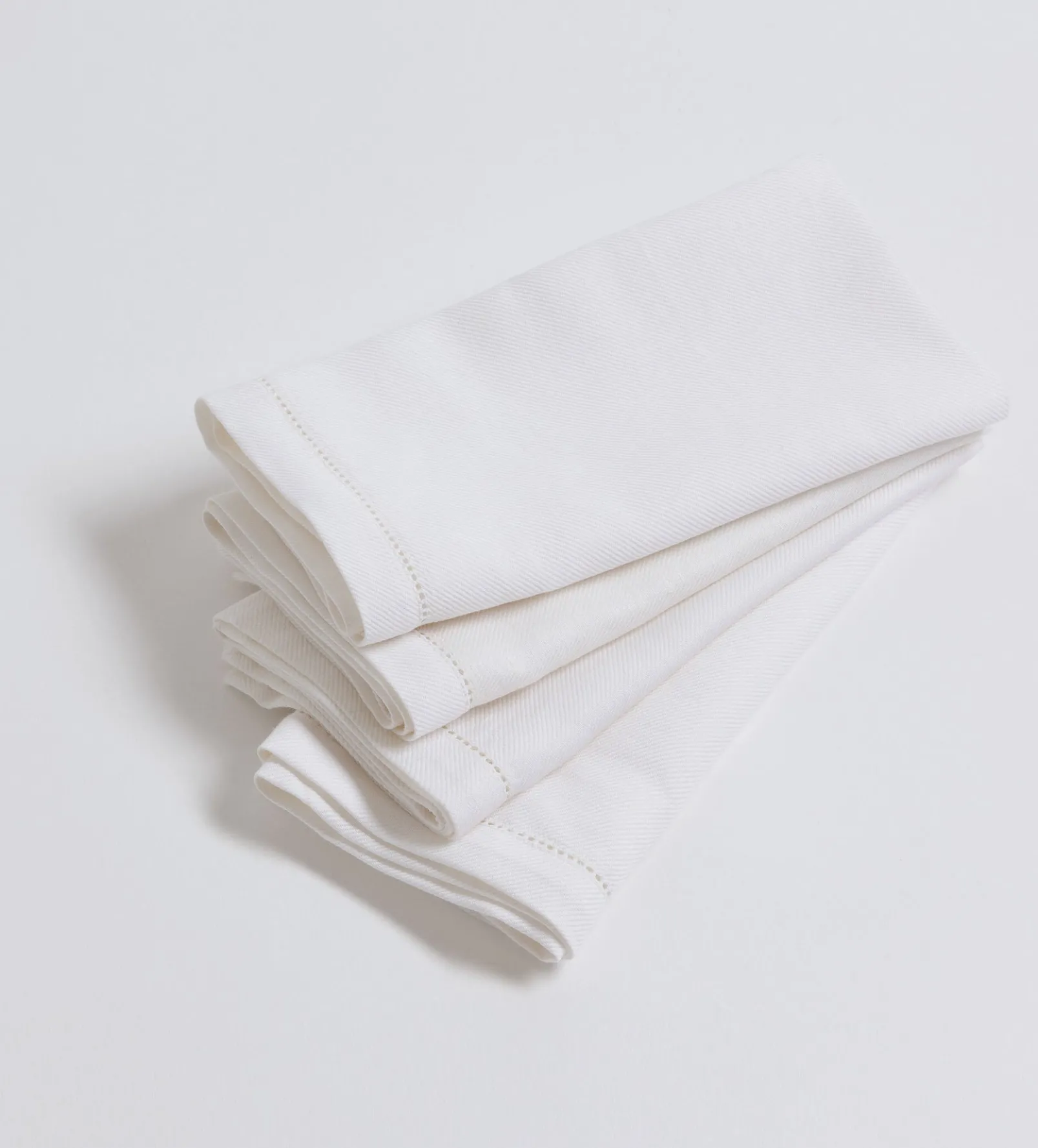 Off White Cotton Linen Napkins - Set of 4