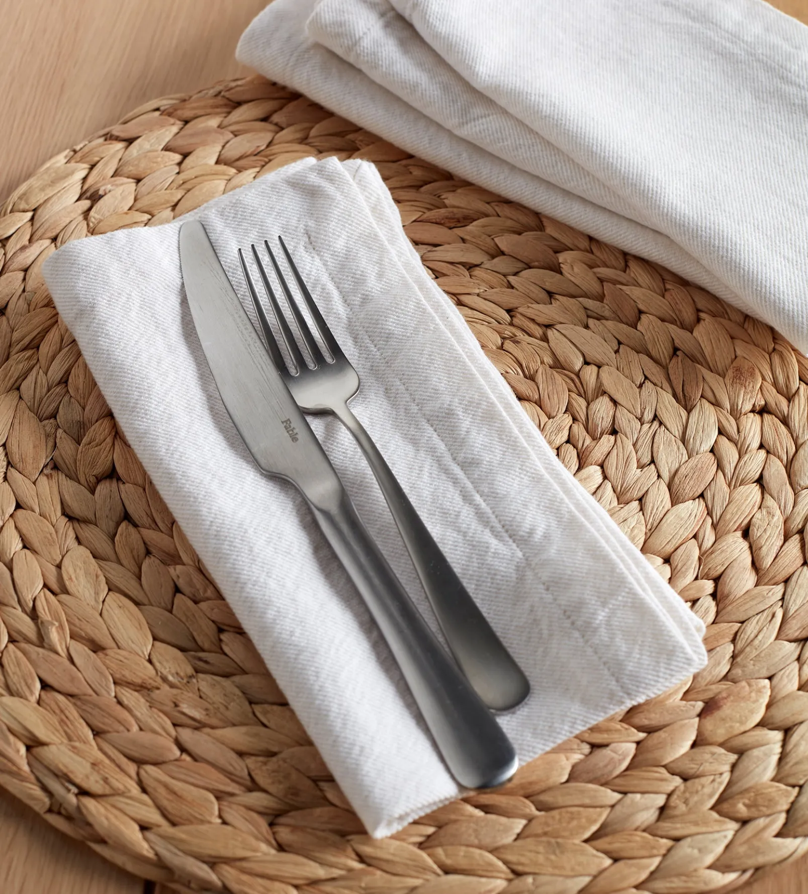 Off White Nellie 100% Cotton Napkins - Set of 4