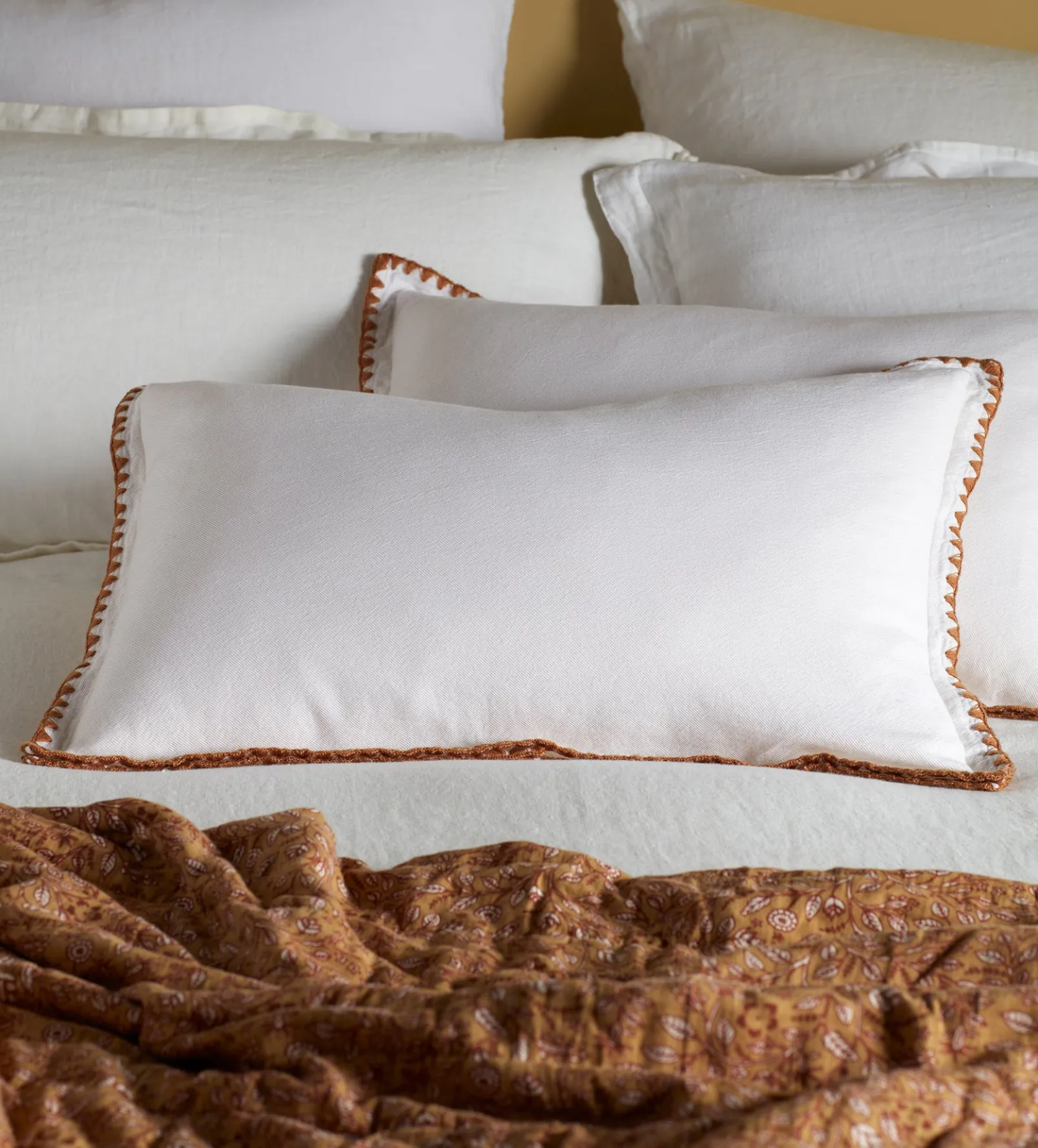 Off White Nova 100% Cotton Cushion Cover