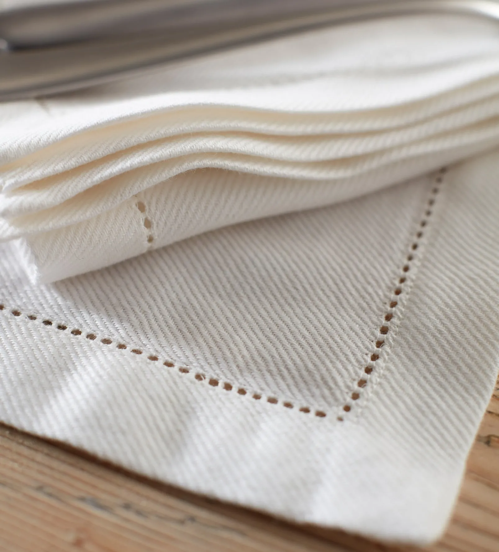 Off White Twill Cotton Linen Placemats - Set of 2