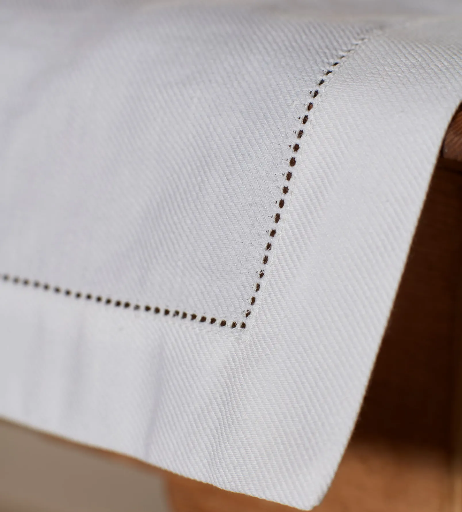Off White Twill Cotton Linen Table Runner