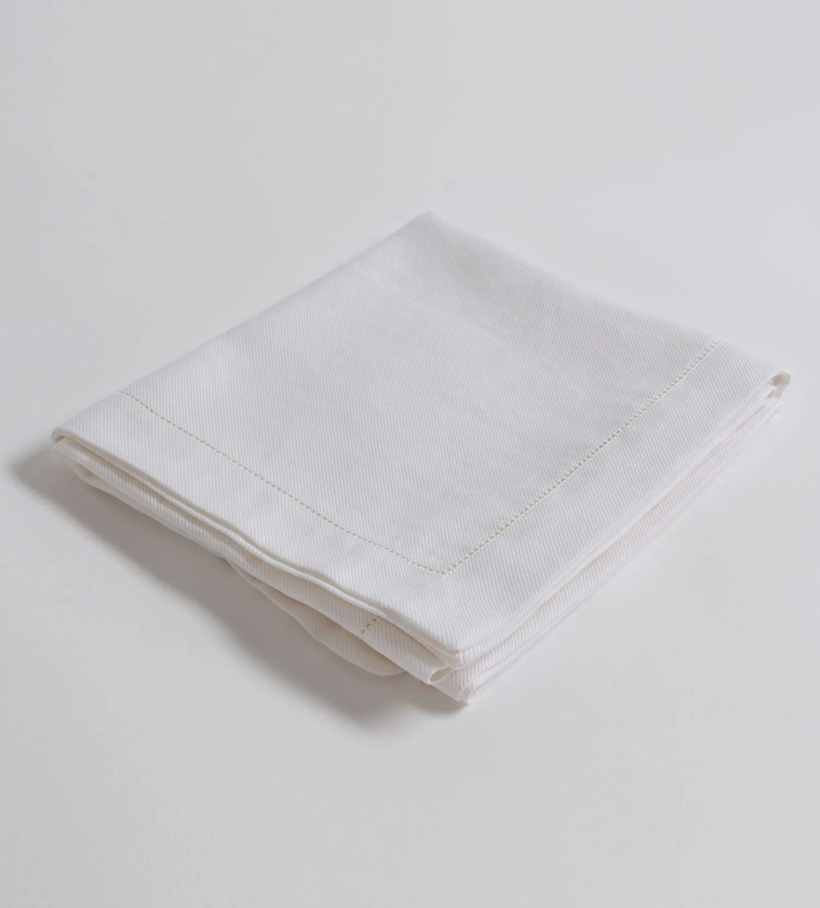Off White Twill Cotton Linen Table Runner