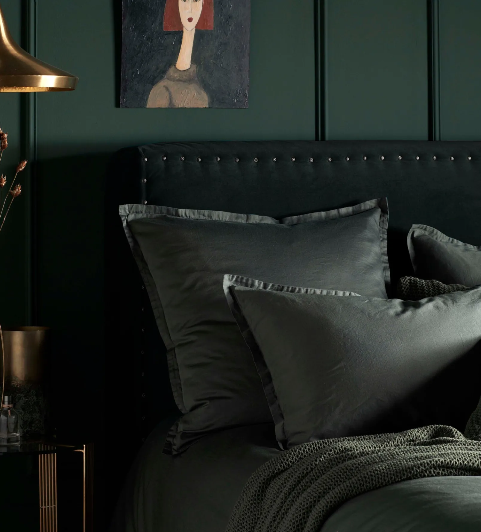 Olive Green Super Soft 100% Cotton Oxford Pillowcase