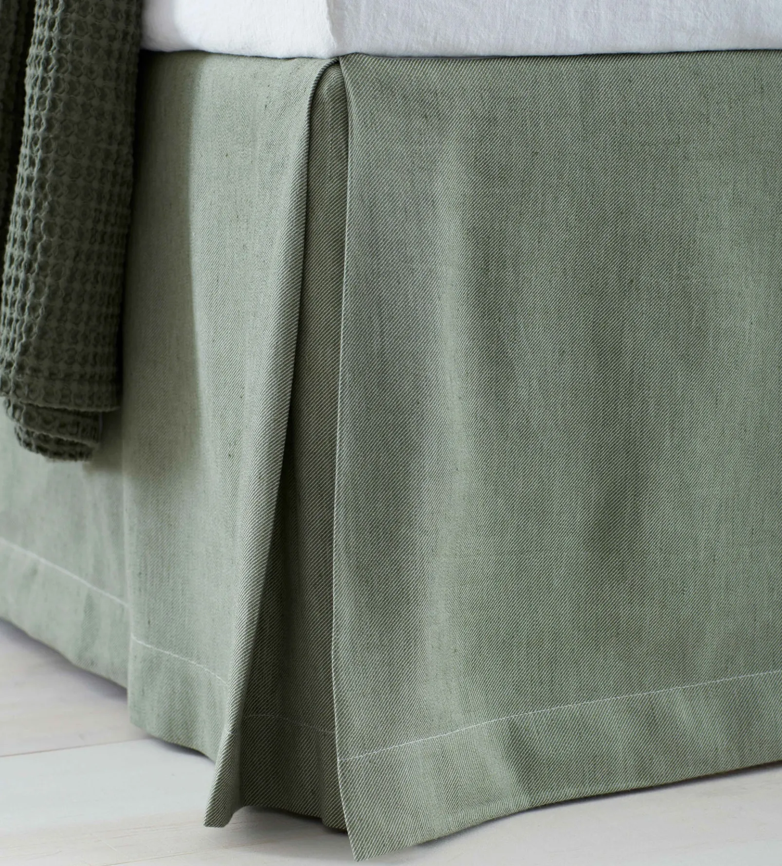 Olive Green Twill Cotton Linen Valance