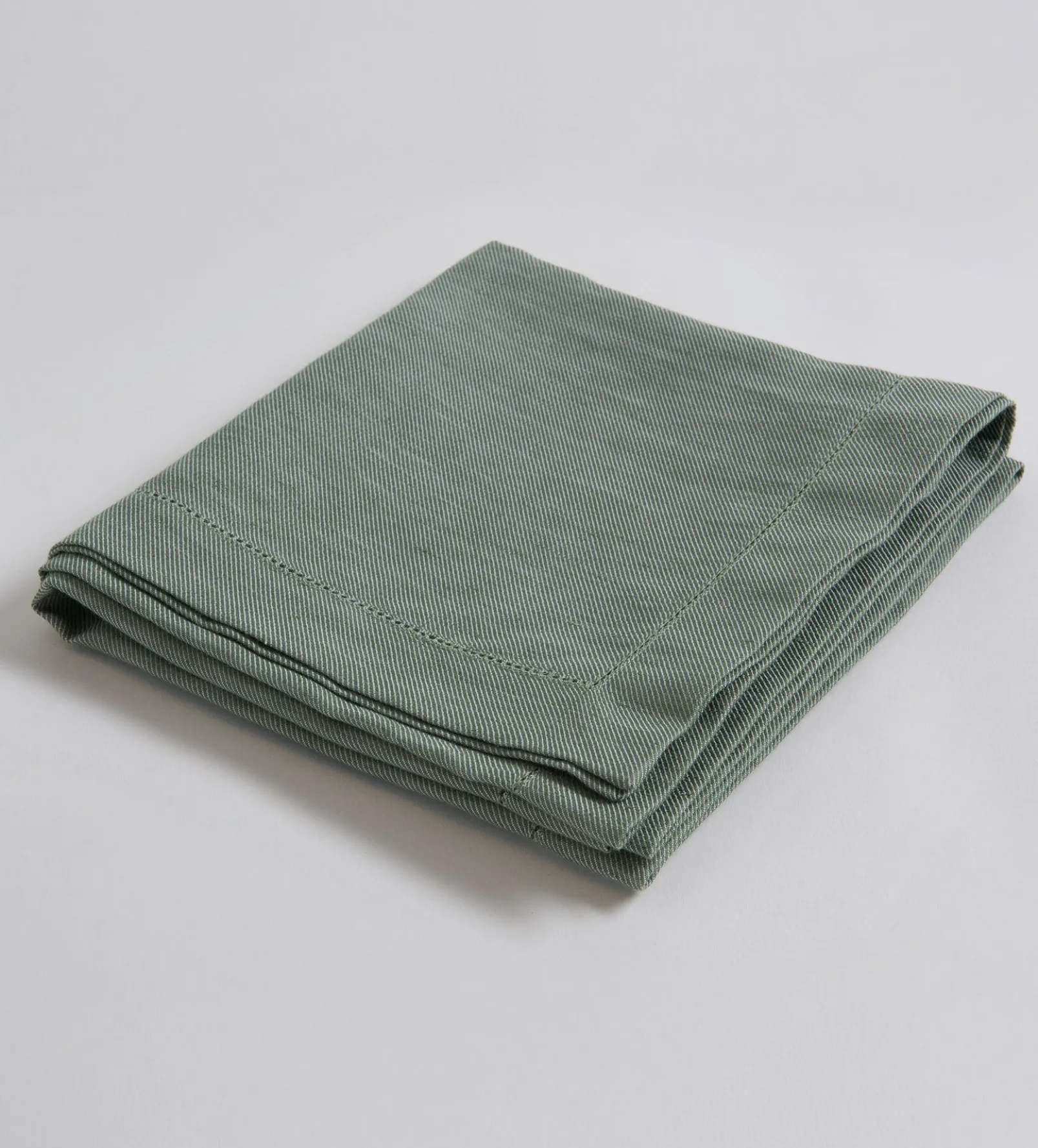 Olive Green Twill Cotton Linen Table Runner