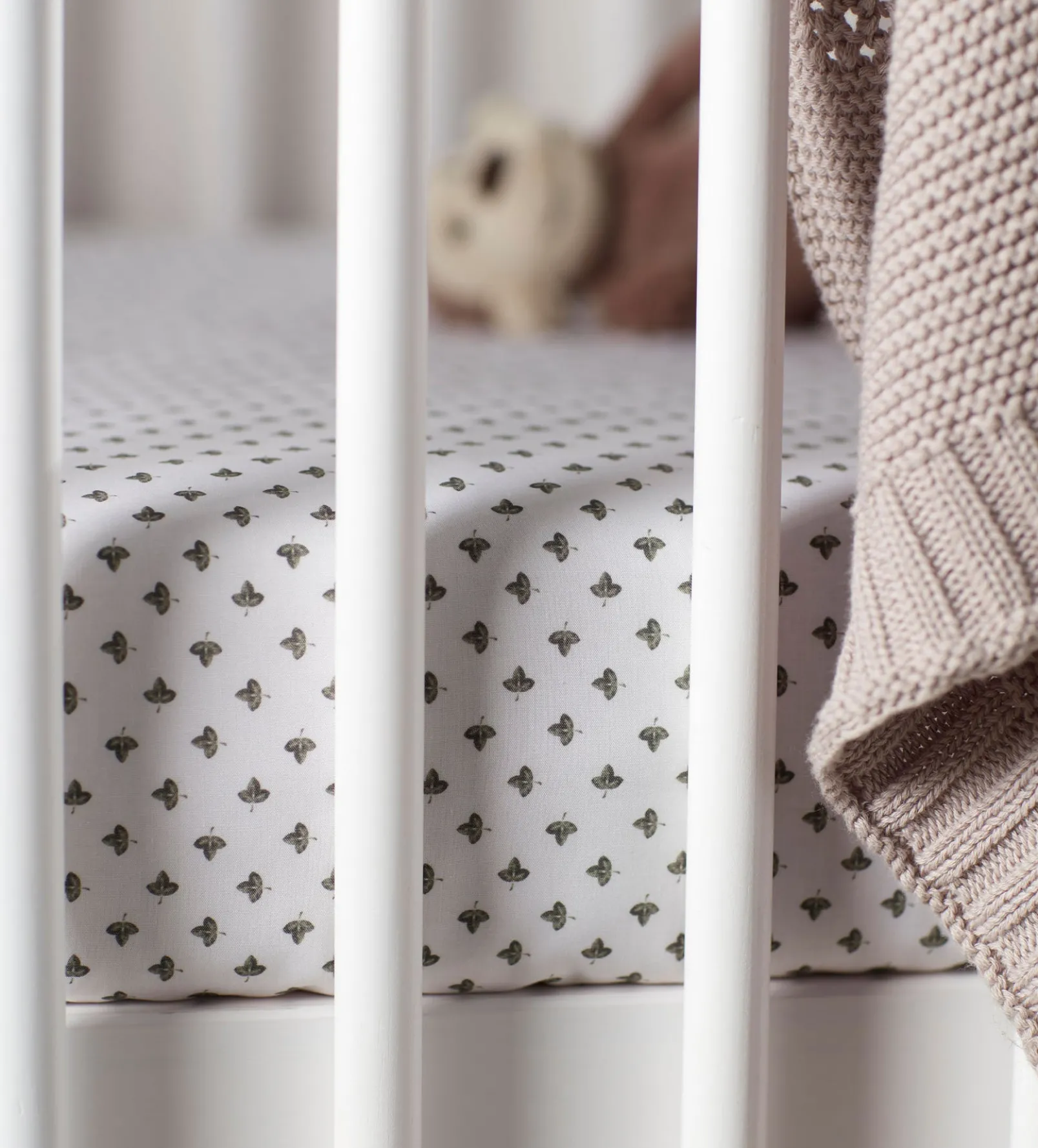 Olive Little Leaf 100% Organic Cotton Duvet Cover Set