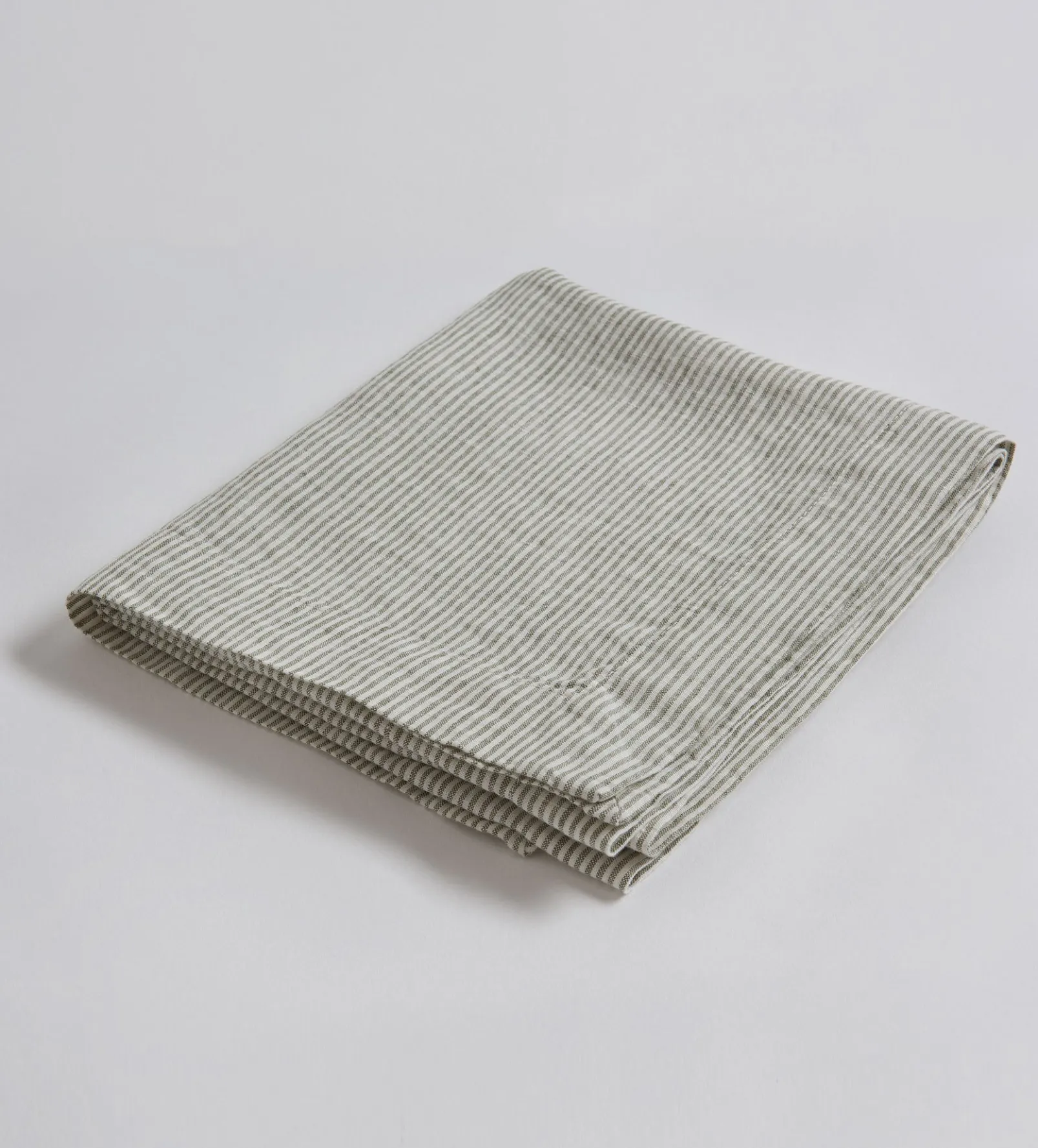 Olive Sid Stripe 100% Linen Table Runner