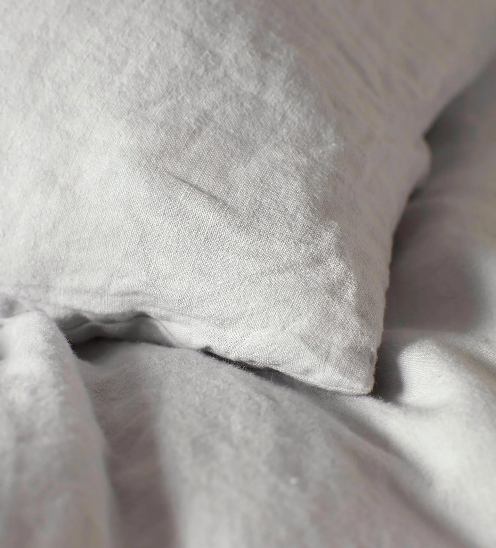 Pebble Grey 100% Linen Duvet Cover