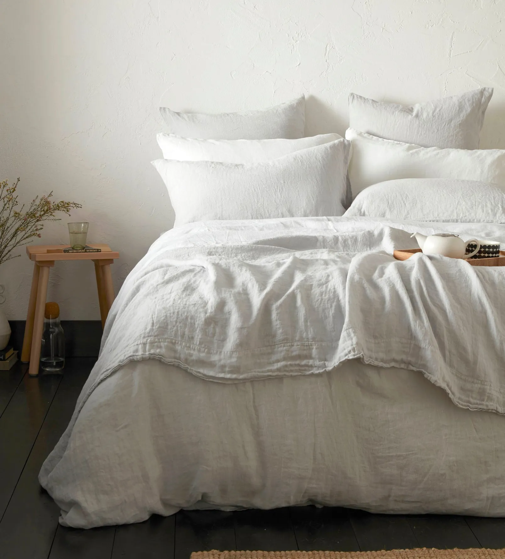 Pebble Grey Linen Valance