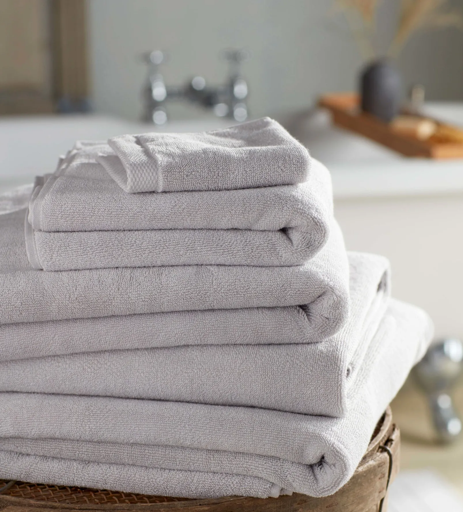 Pebble Grey Luxury Organic 100% Cotton Towels
