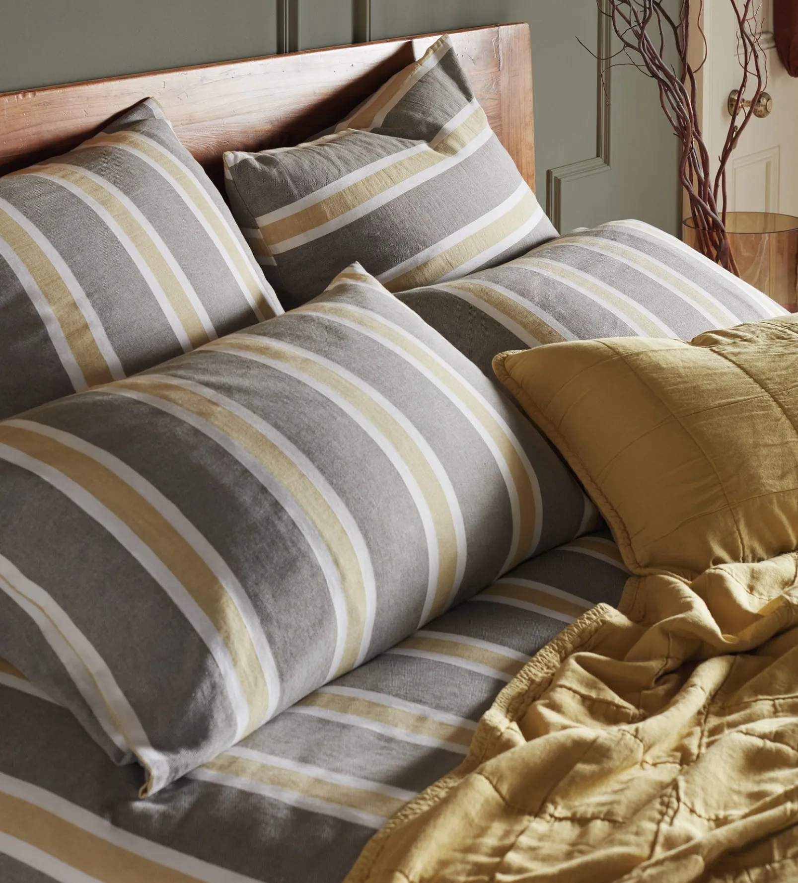 Sadie Stripe 100% Organic Cotton Duvet Cover
