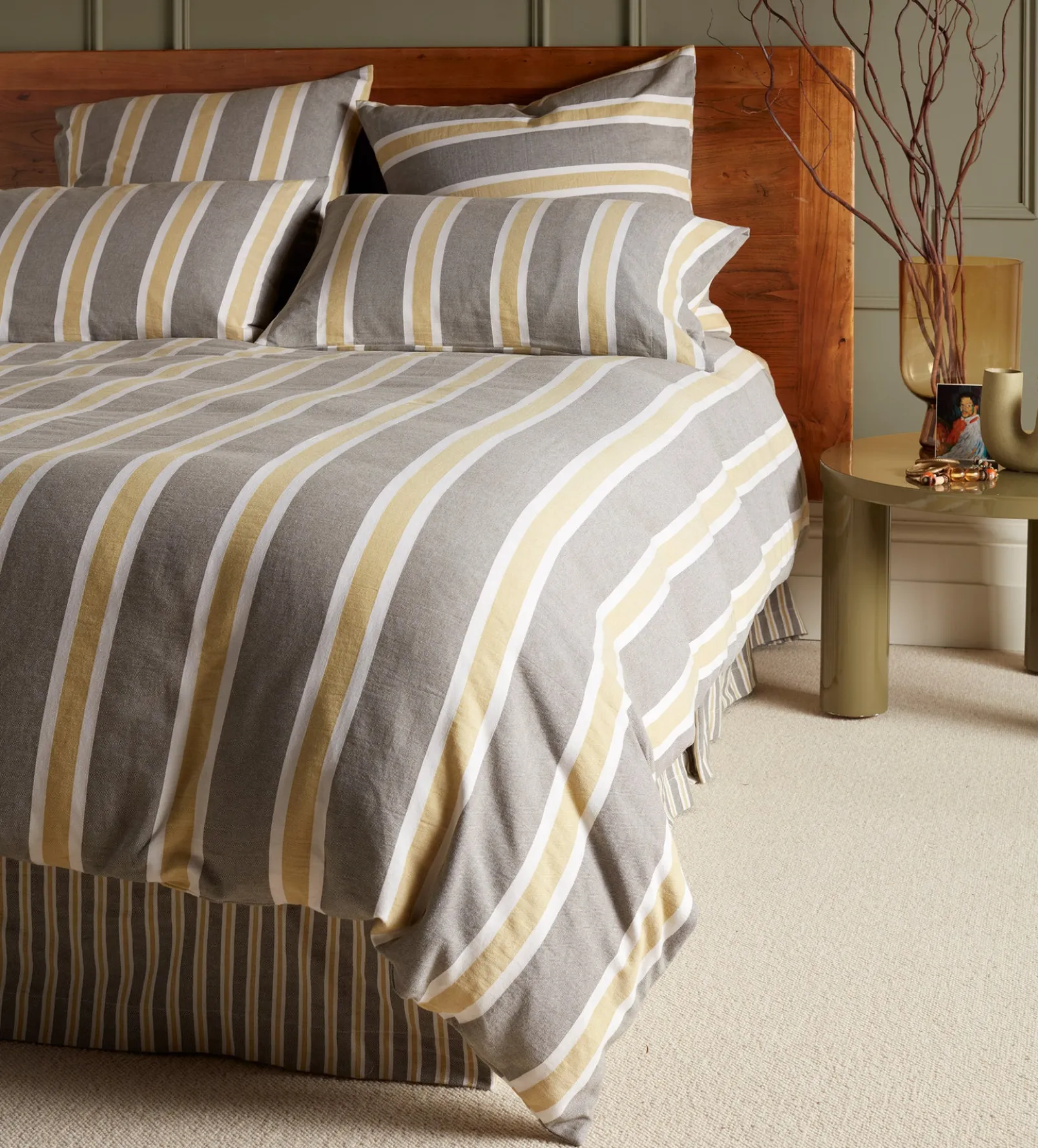 Sadie Stripe 100% Organic Cotton Valance