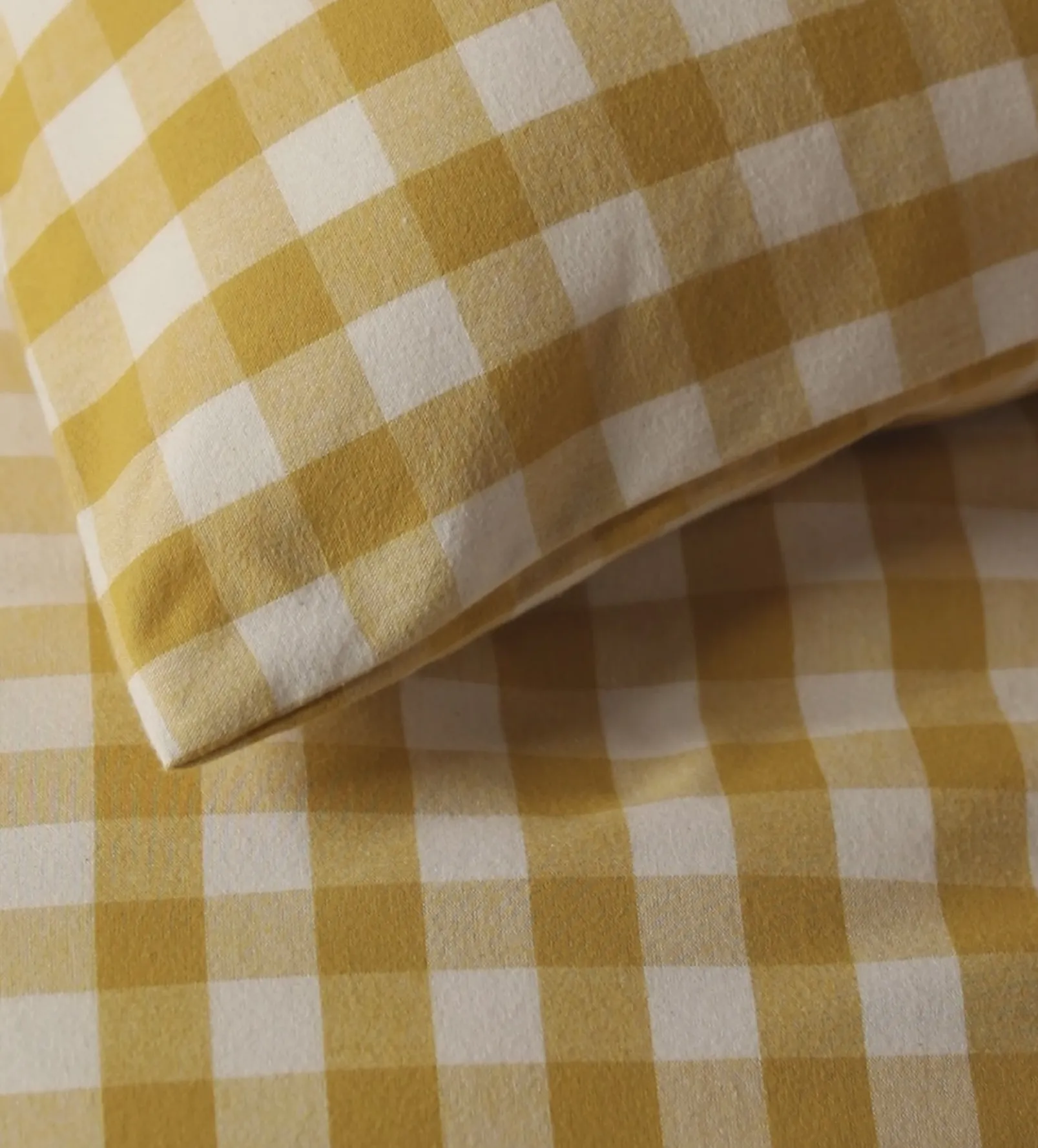Saffron Gilbert Gingham Brushed 100% Organic Cotton Duvet Cover