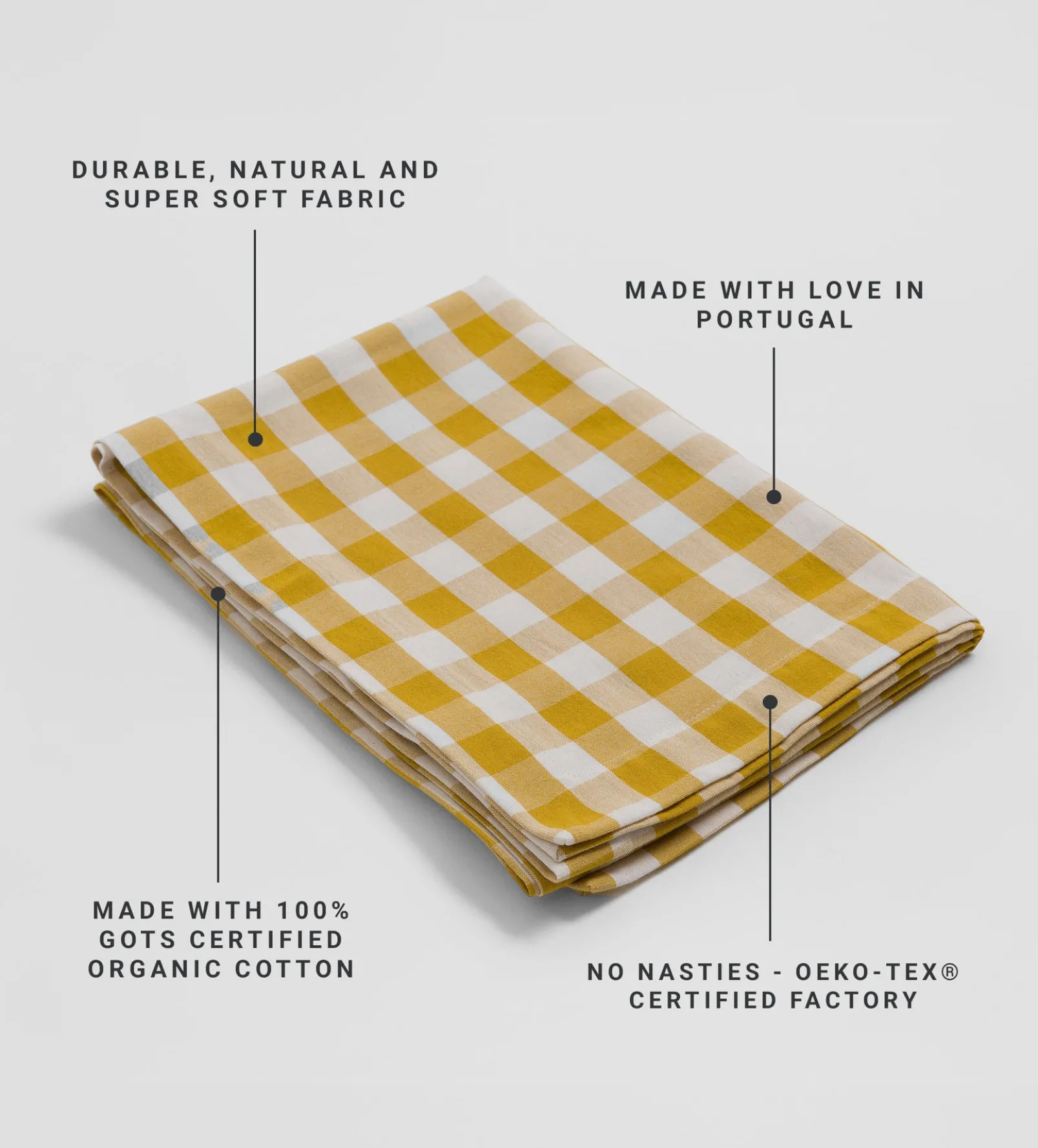 Saffron Heidi 100% Organic Cotton Table Runner