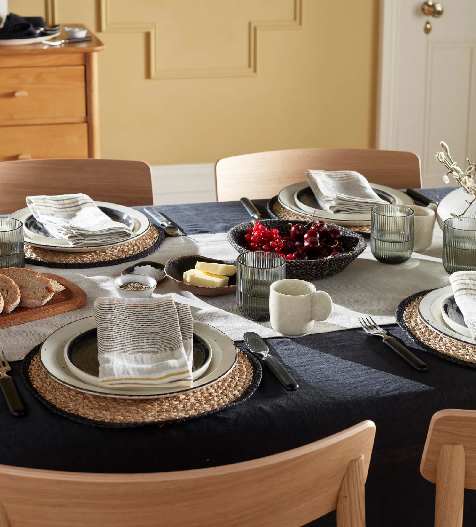 Soot 100% Linen Tablecloth