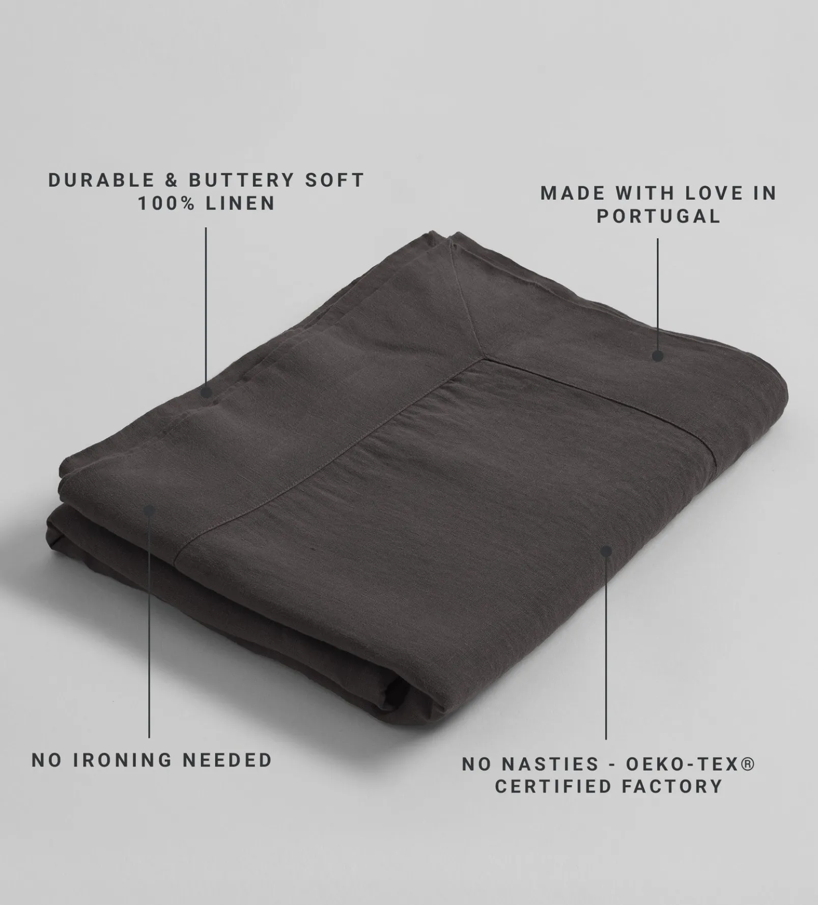 Soot 100% Linen Tablecloth