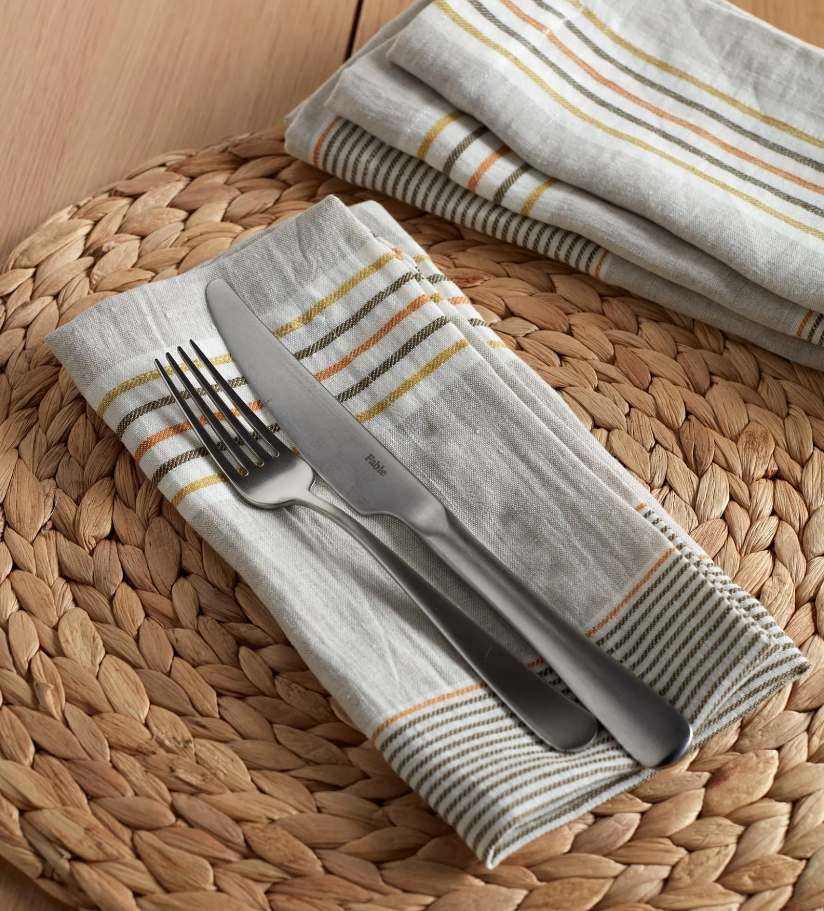 Sophie Stripe 100% Linen Napkins - Set of 4