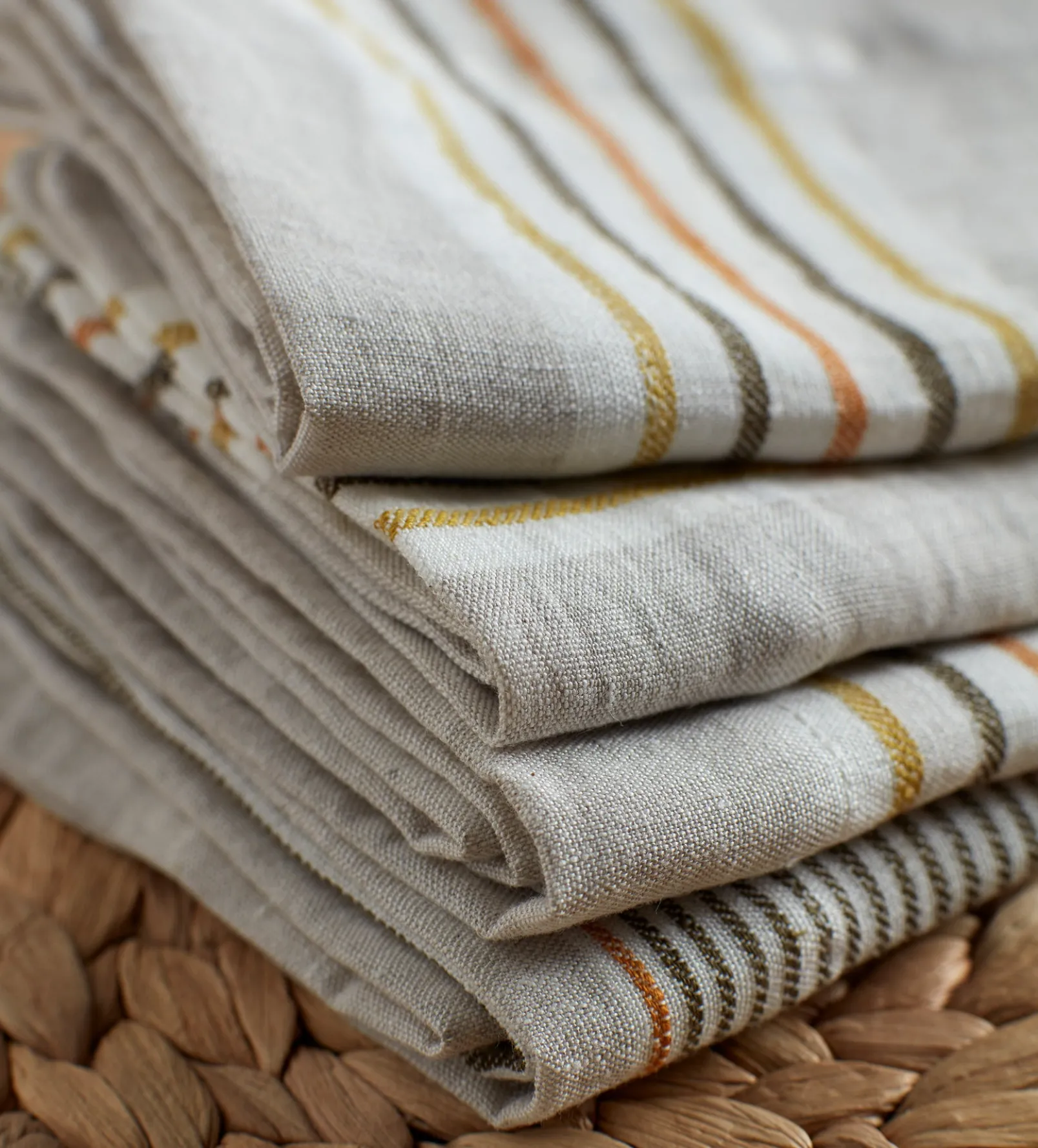 Sophie Stripe 100% Linen Napkins - Set of 4