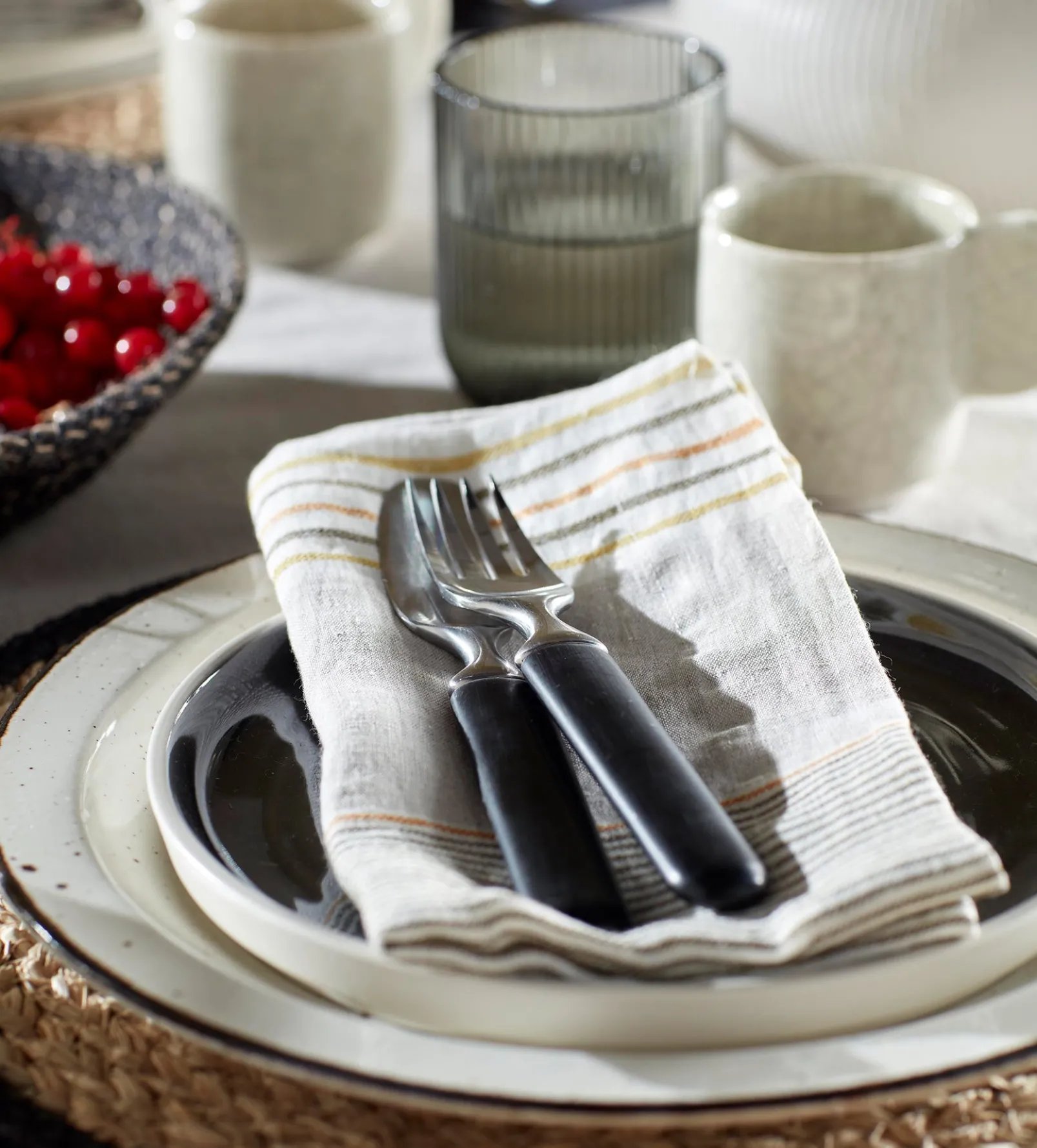 Sophie Stripe 100% Linen Napkins - Set of 4