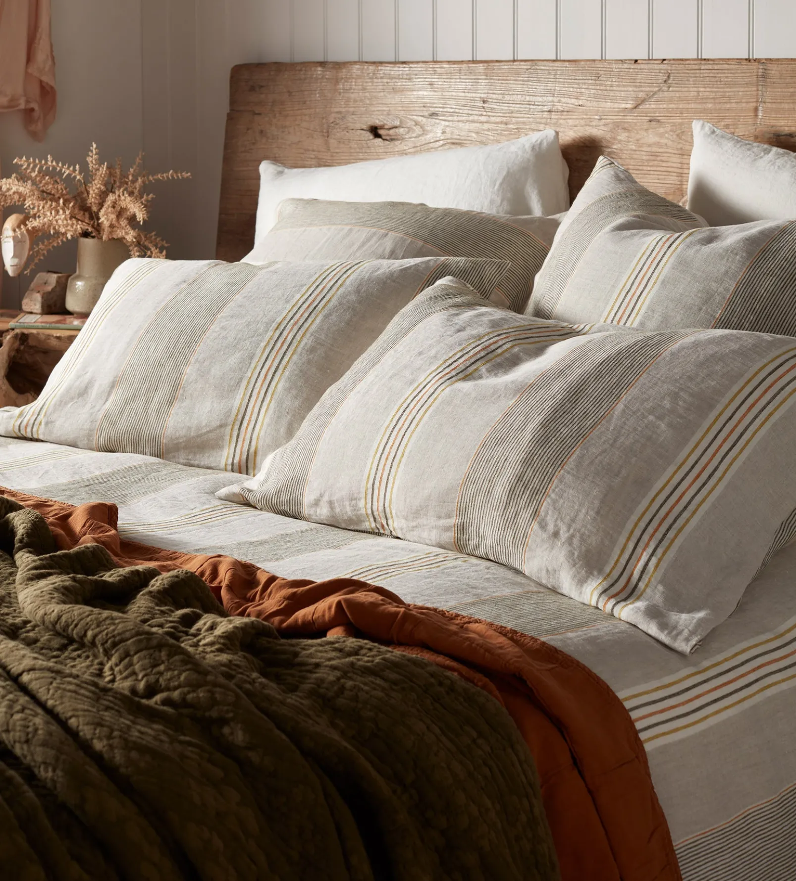 Sophie Stripe 100% Linen Pillowcase