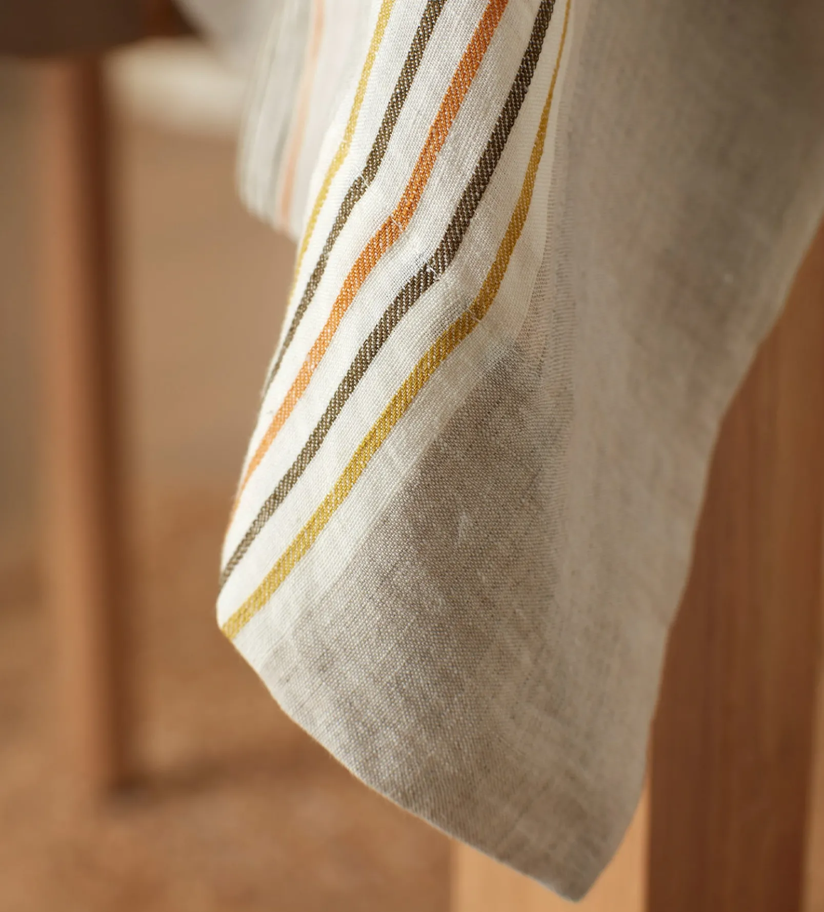 Sophie Stripe 100% Linen Tablecloth