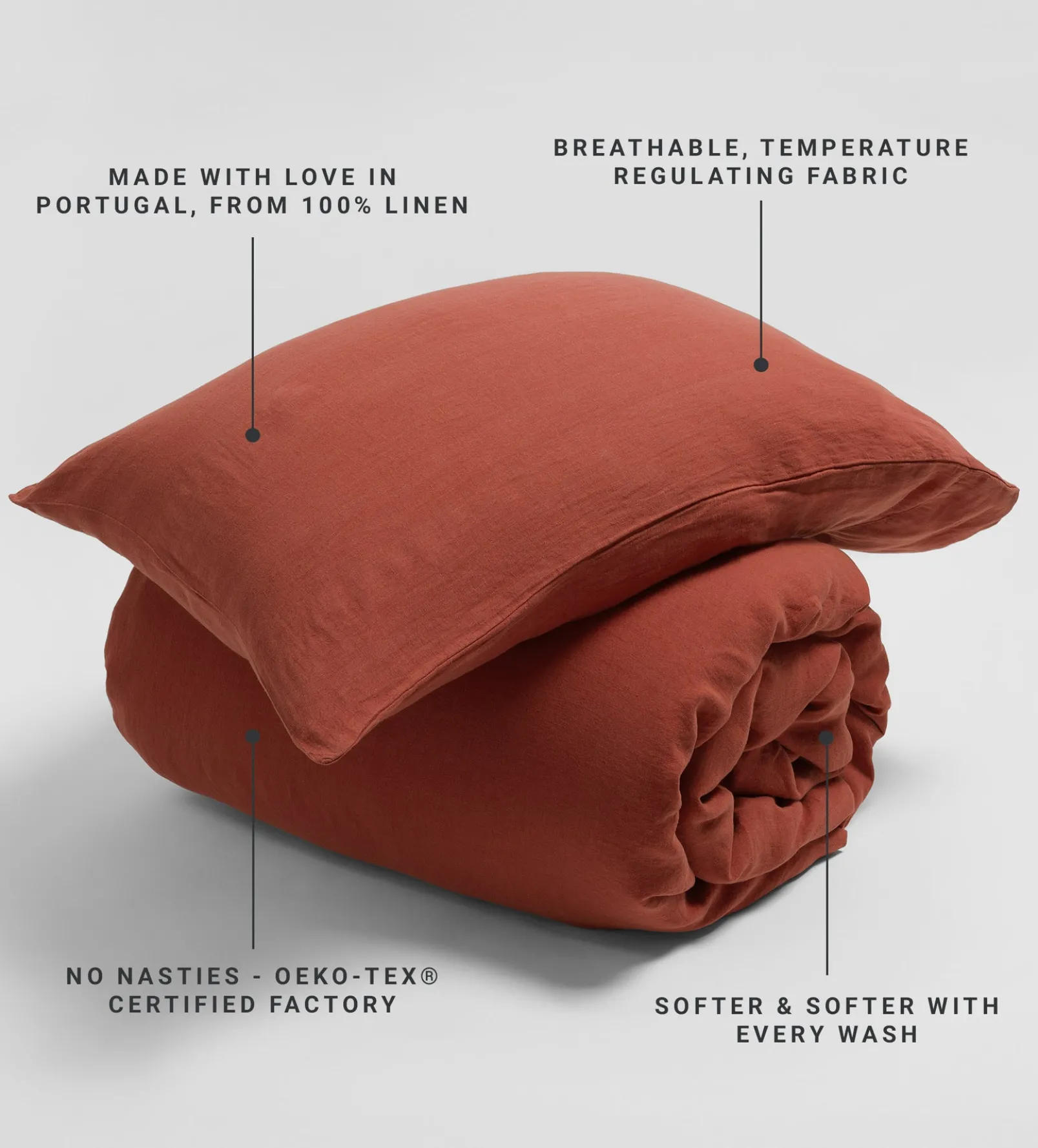 Spice 100% Linen Duvet Cover