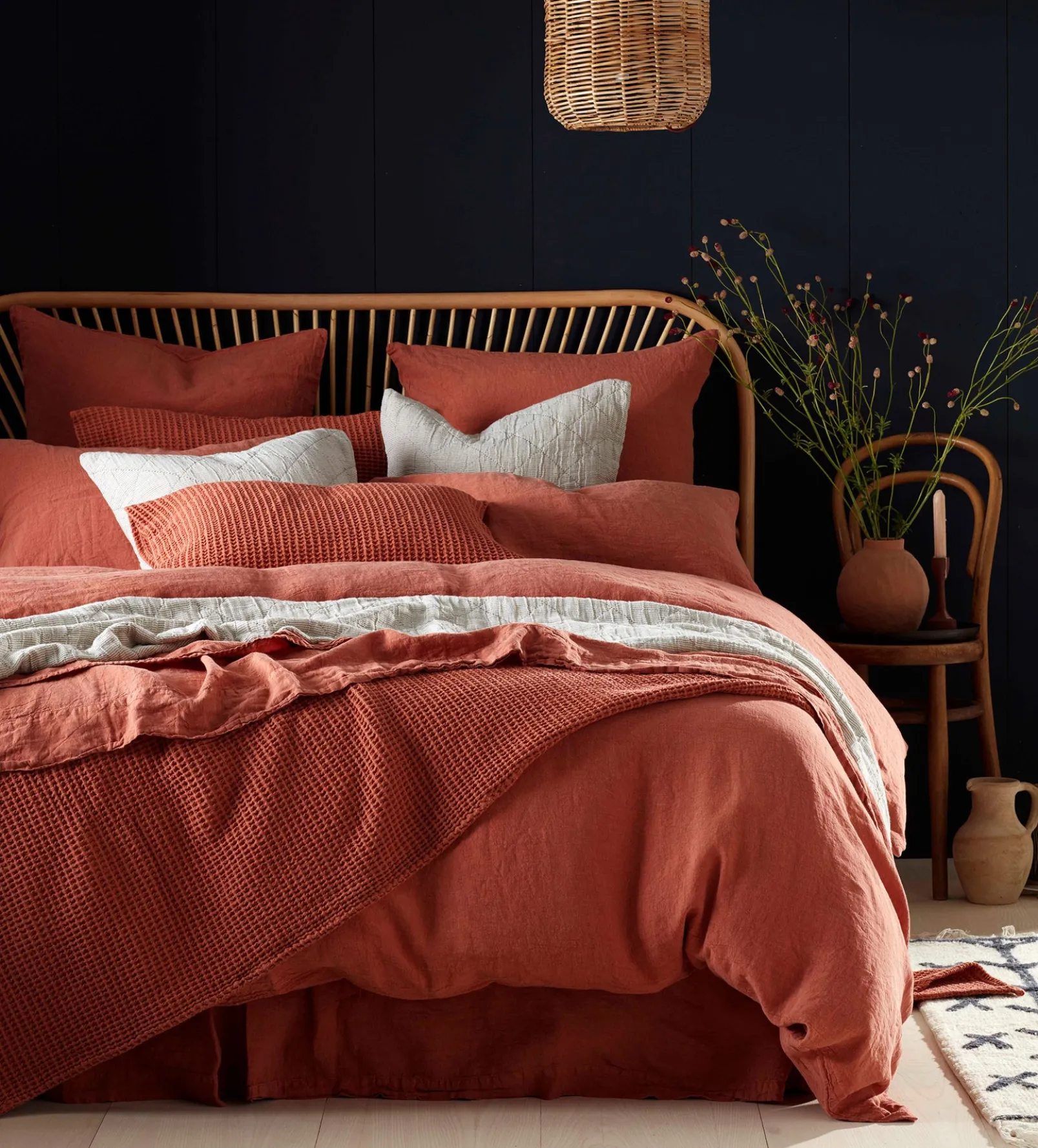 Spice 100% Linen Fitted Sheet