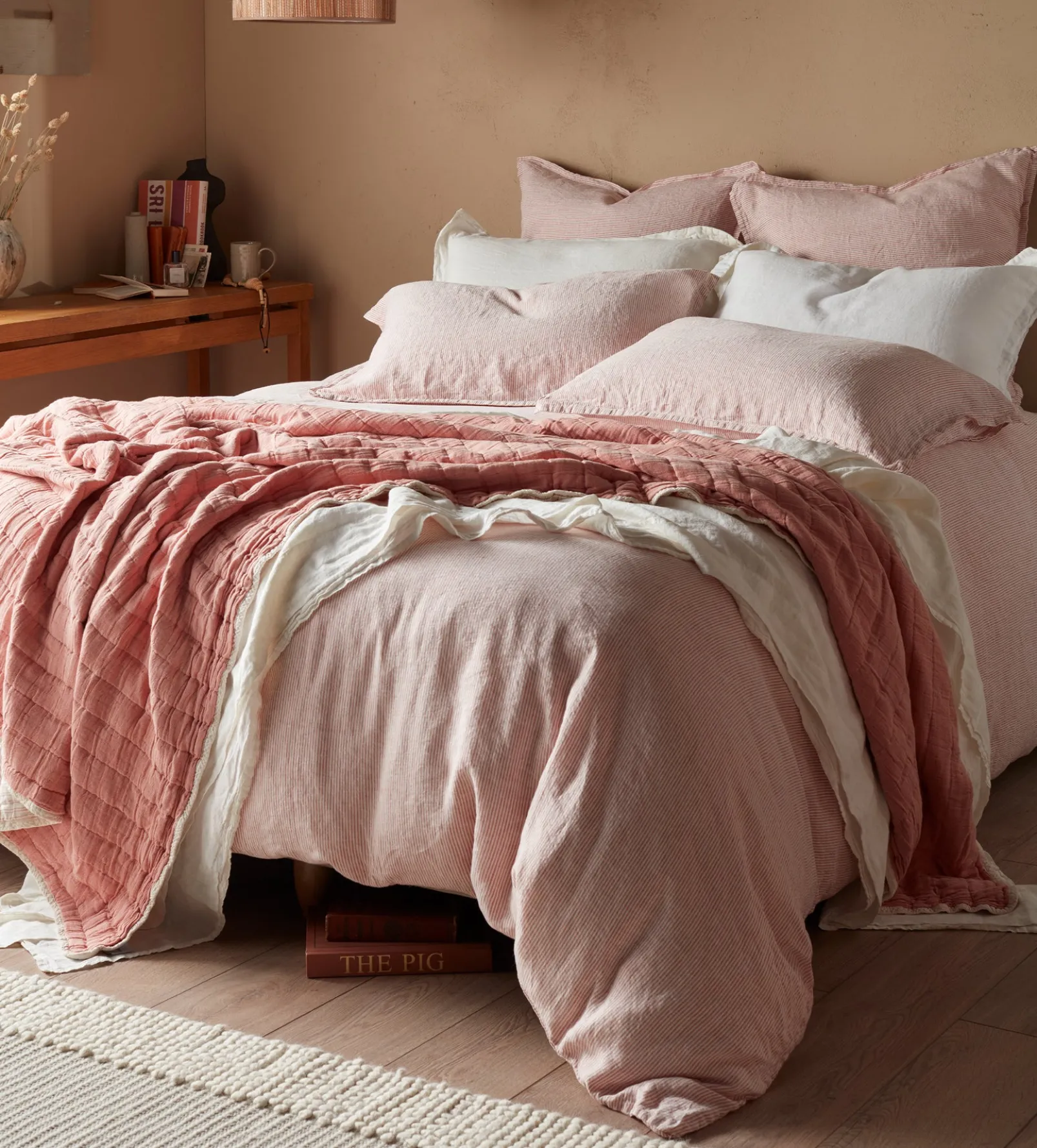 Spice Sid Stripe 100% Linen Duvet Cover