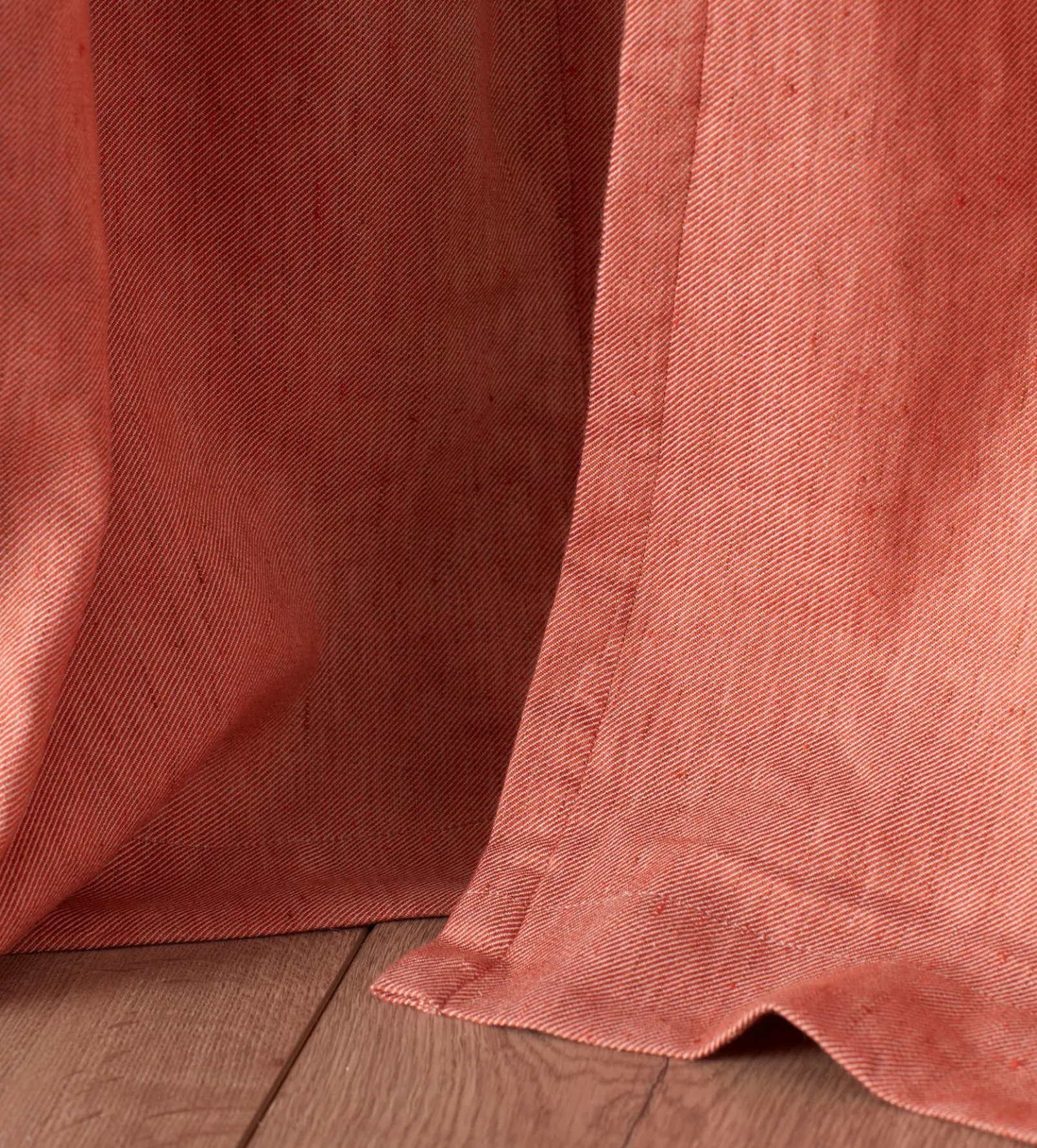 Spice Twill Cotton Linen Blackout Pencil Pleat Curtains (Pair)