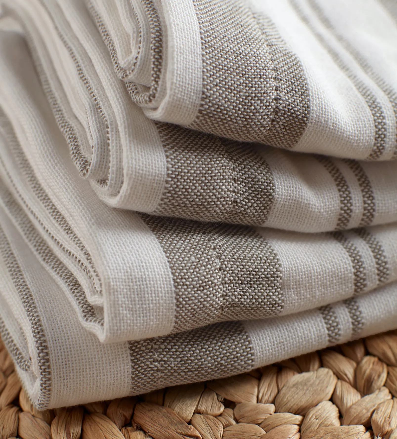 Taupe Isaac 100% Cotton Napkins - Set of 4