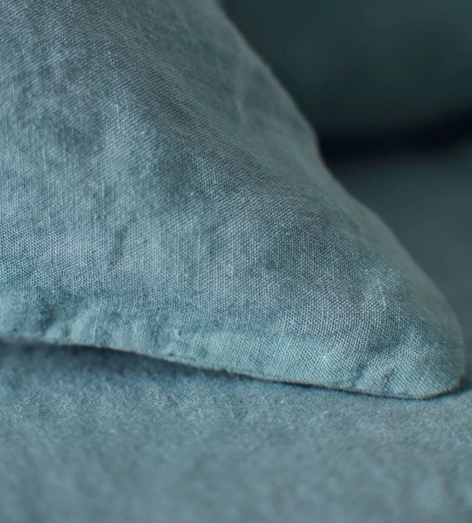 Teal 100% Linen Duvet Cover