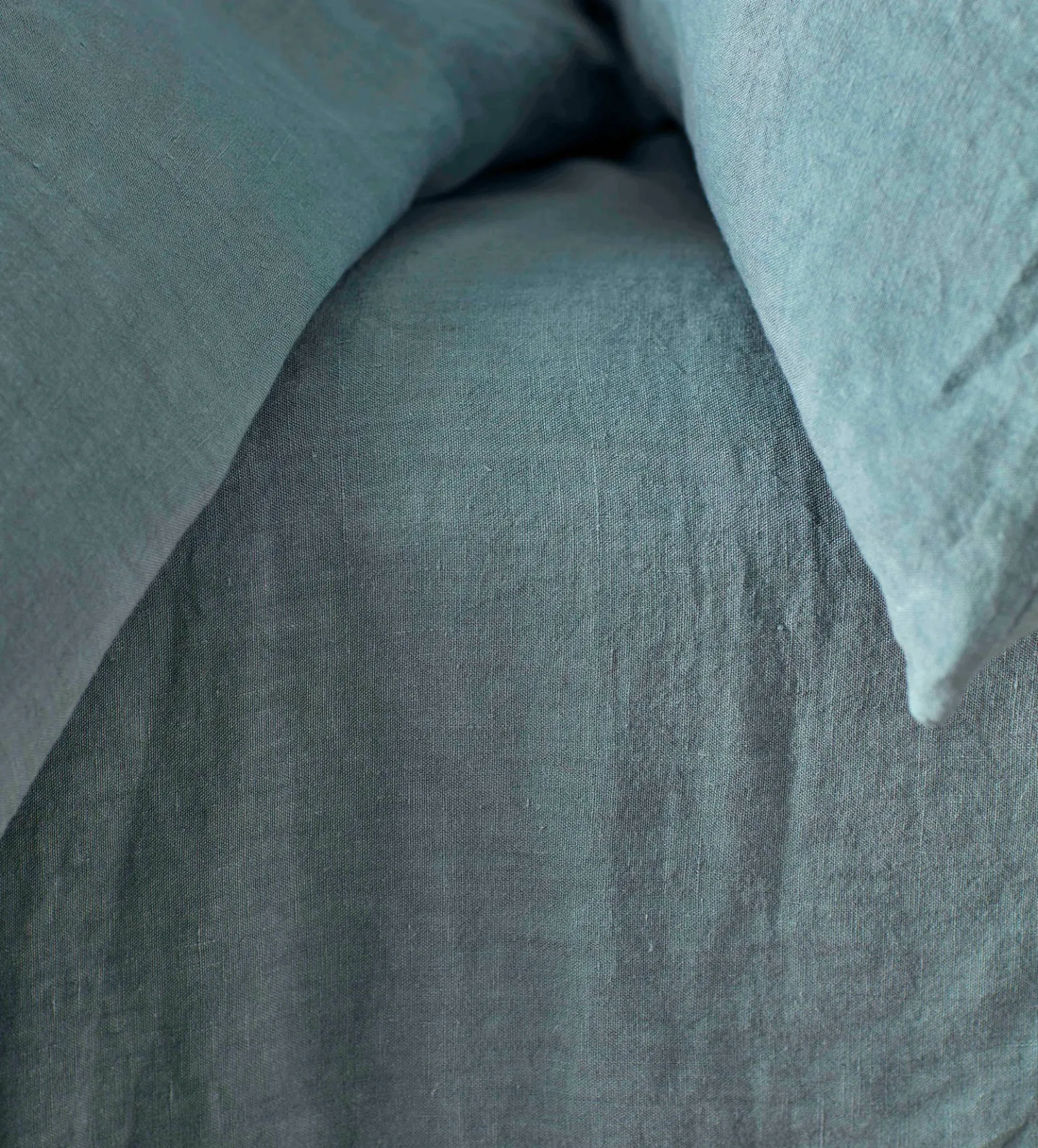Teal 100% Linen Fitted Sheet