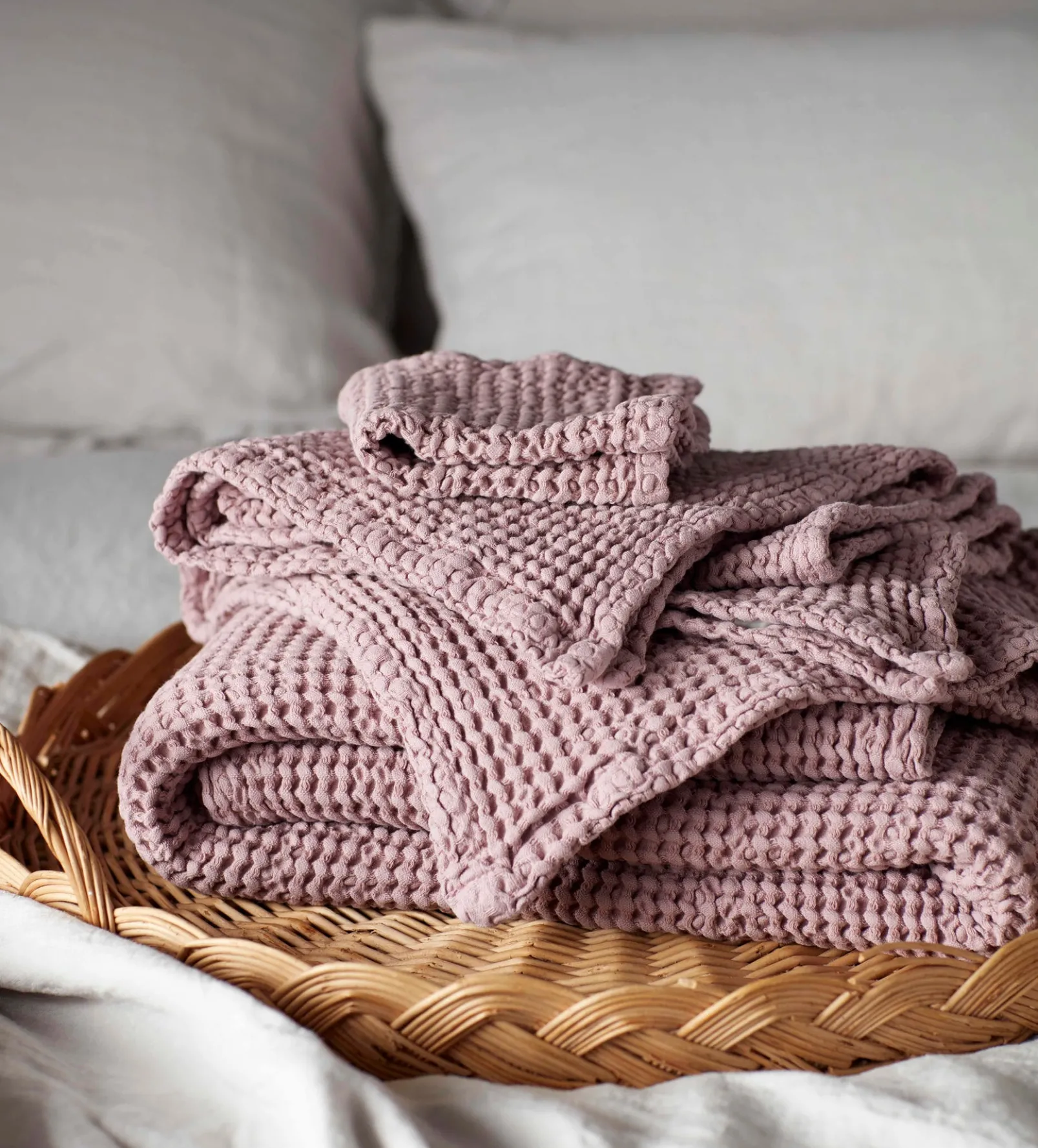 Vintage Rose 100% Cotton Waffle Towels