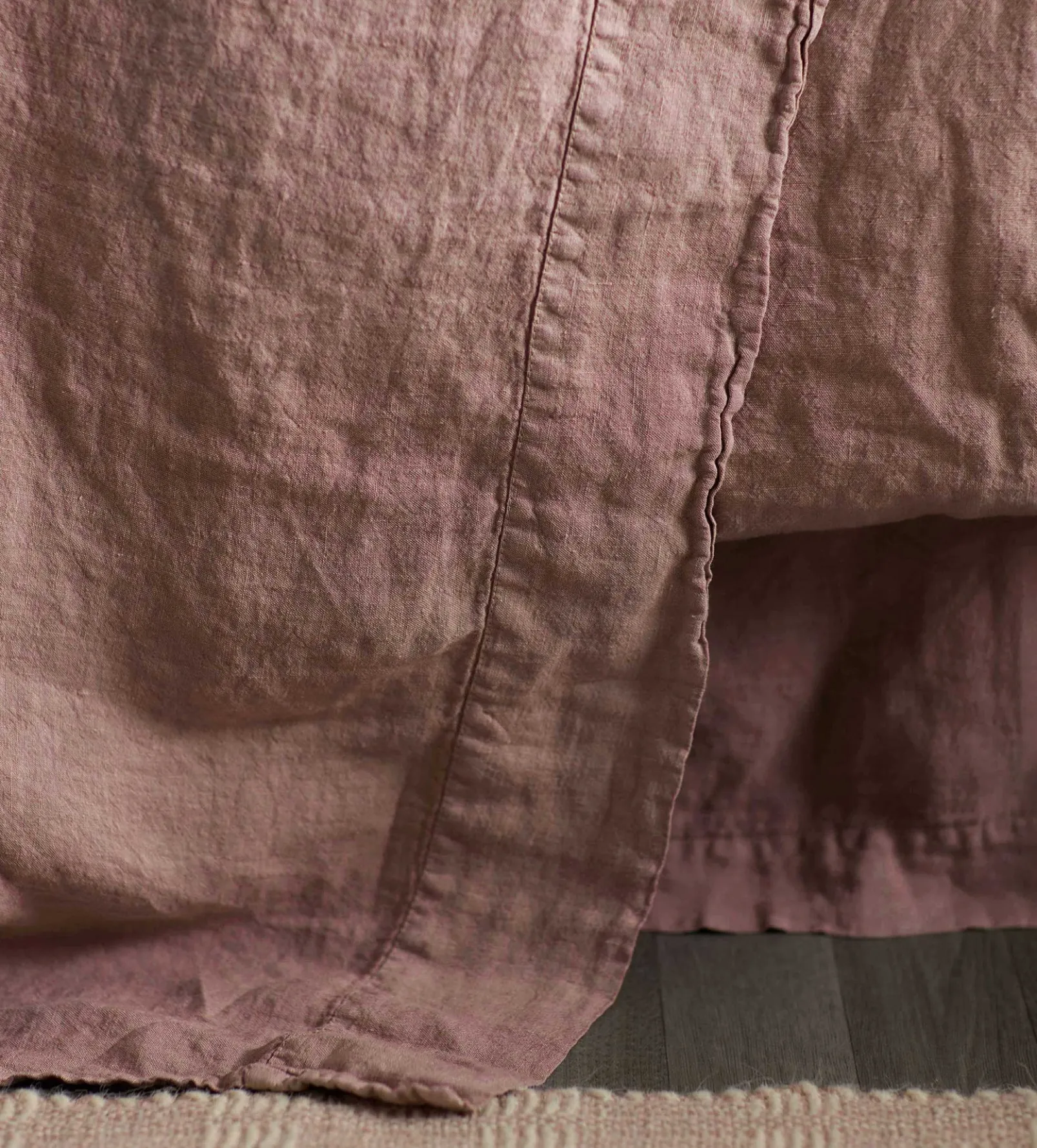 Vintage Rose 100% Linen Flat Sheet