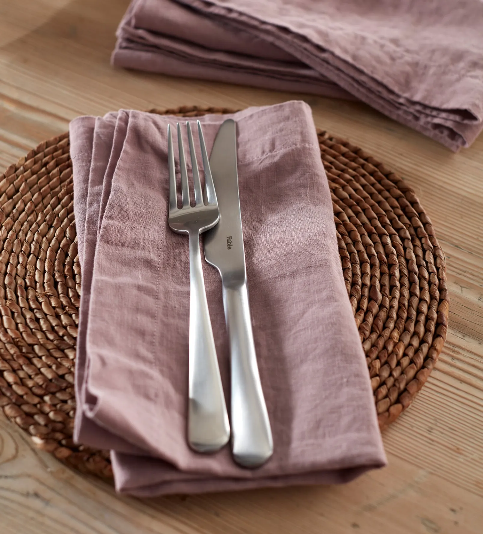 Vintage Rose 100% Linen Napkins - Set of 4