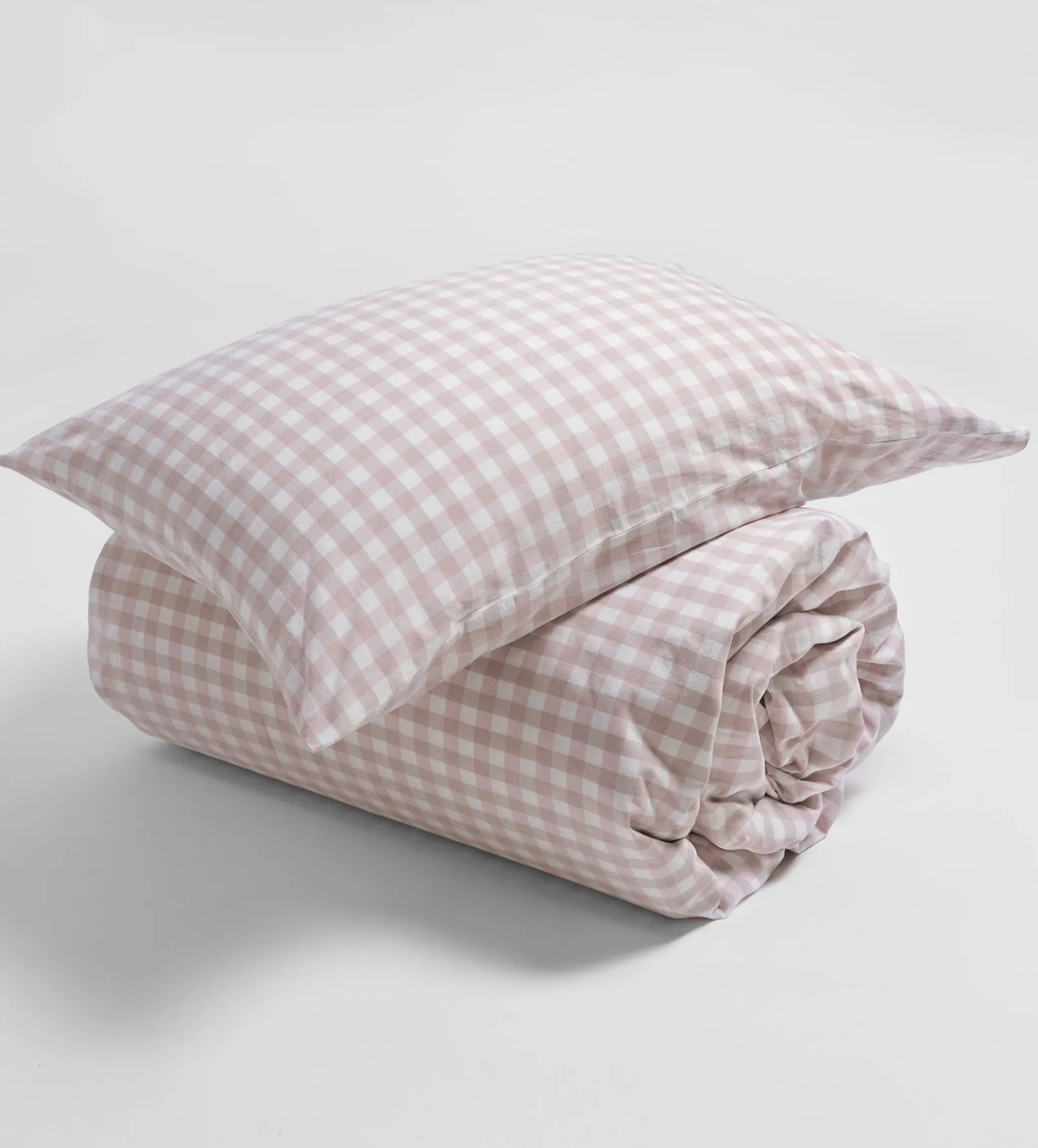 Vintage Rose Harriet Gingham 100% Organic Cotton Pillowcase