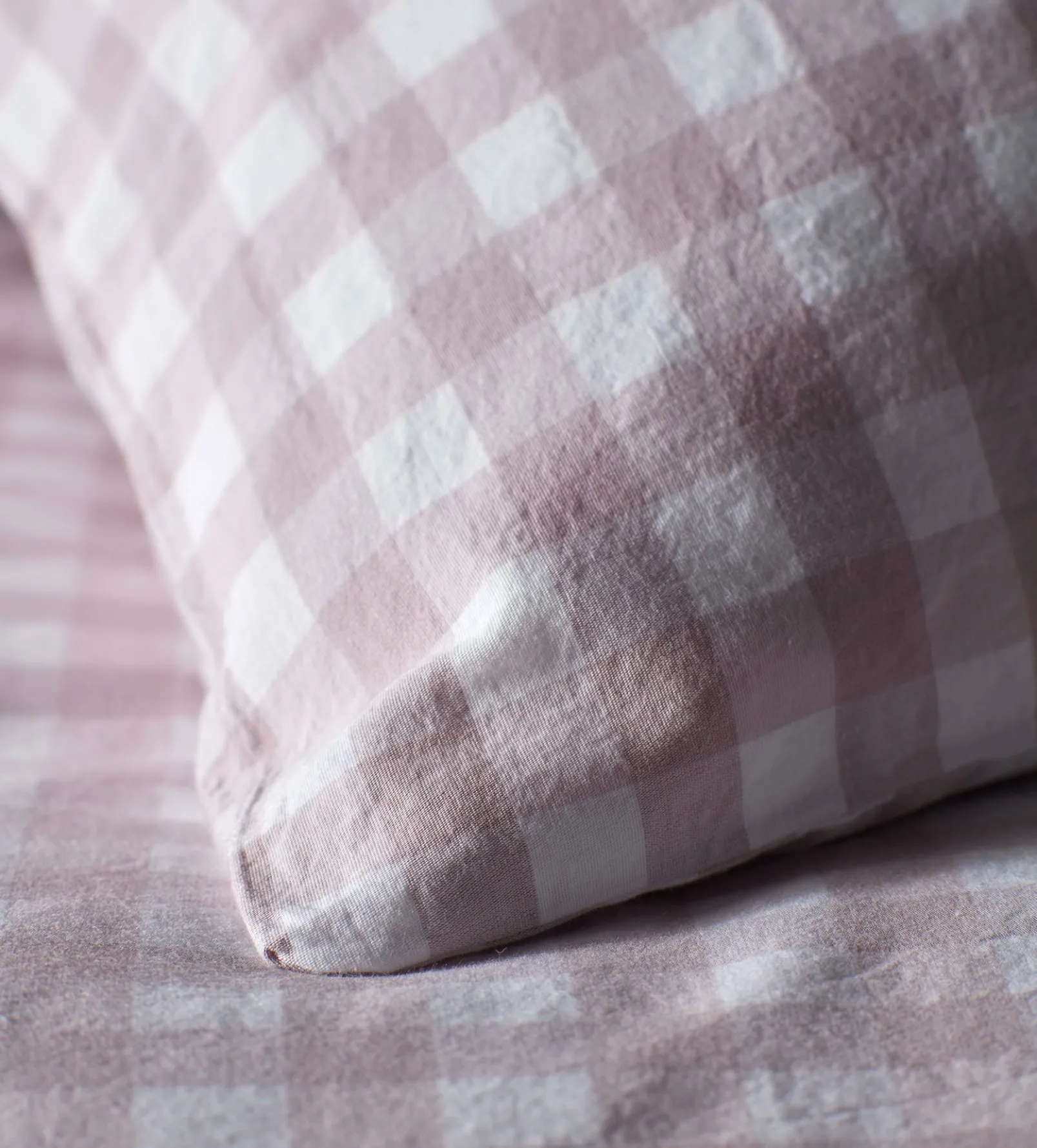 Vintage Rose Harriet Gingham 100% Organic Cotton Duvet Cover