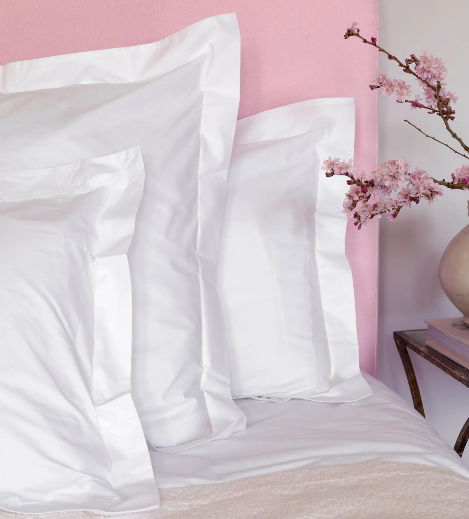 White 100% Cotton Percale 200 Thread Count Oxford Pillowcase