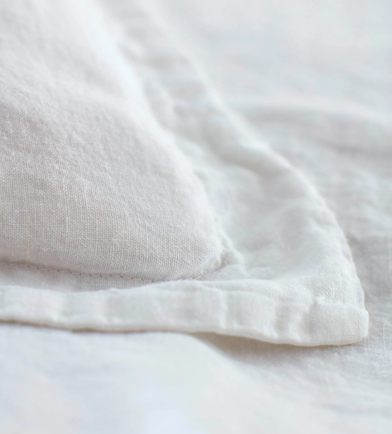 White 100% Linen Oxford Pillowcase