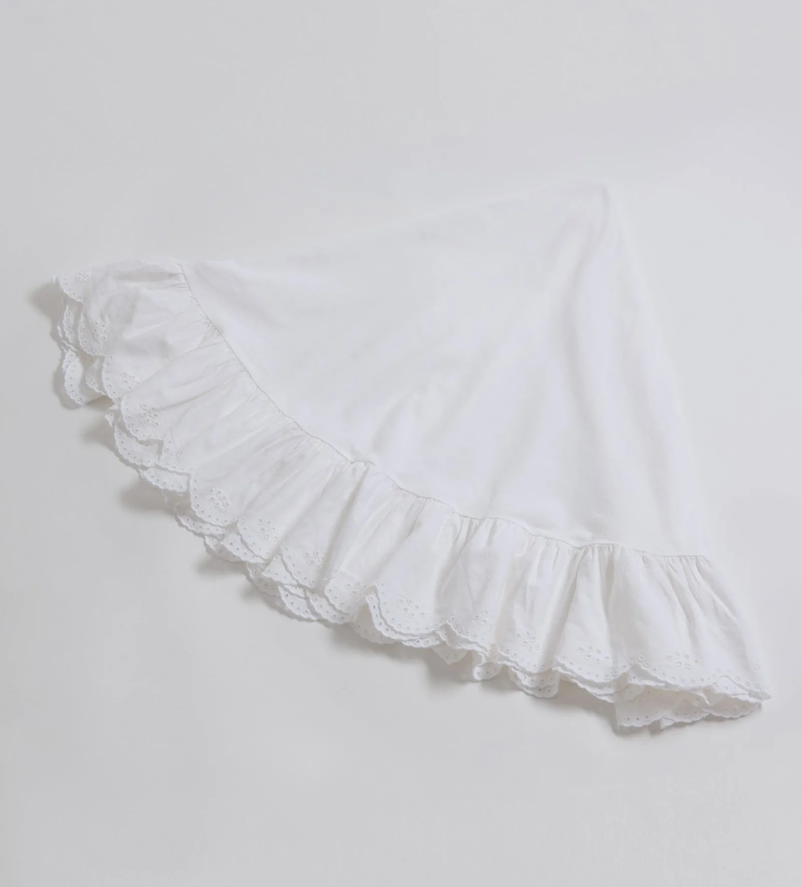 White Bonnie Broderie Cotton Linen Tablecloth
