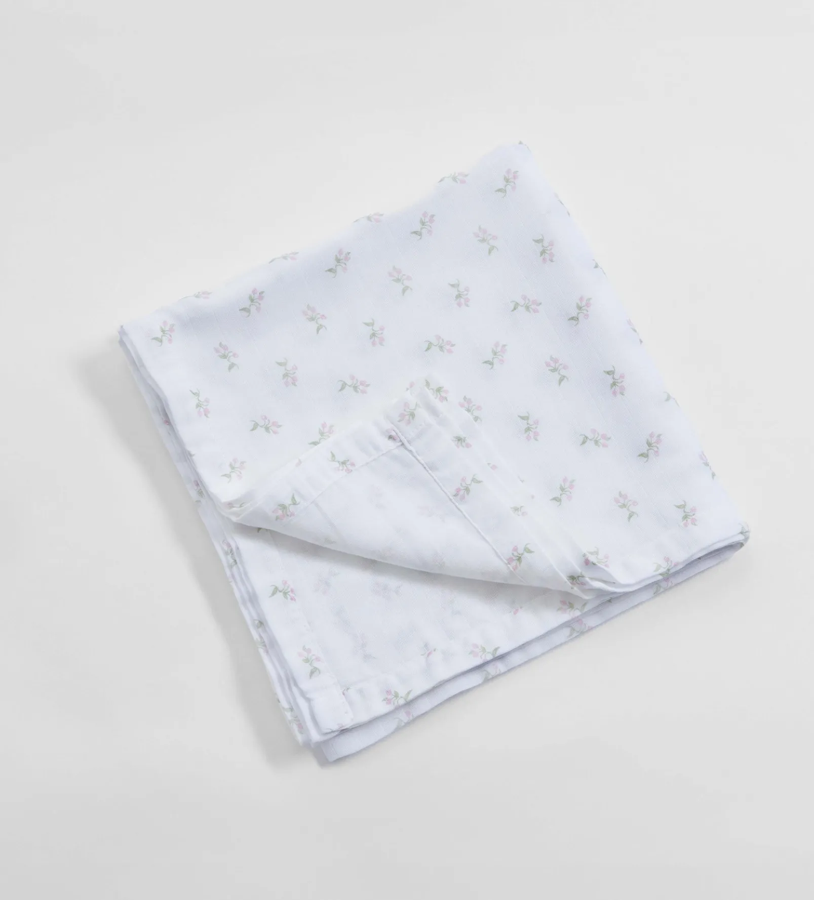 White Fleur 100% Organic Cotton Muslin Swaddle Blanket