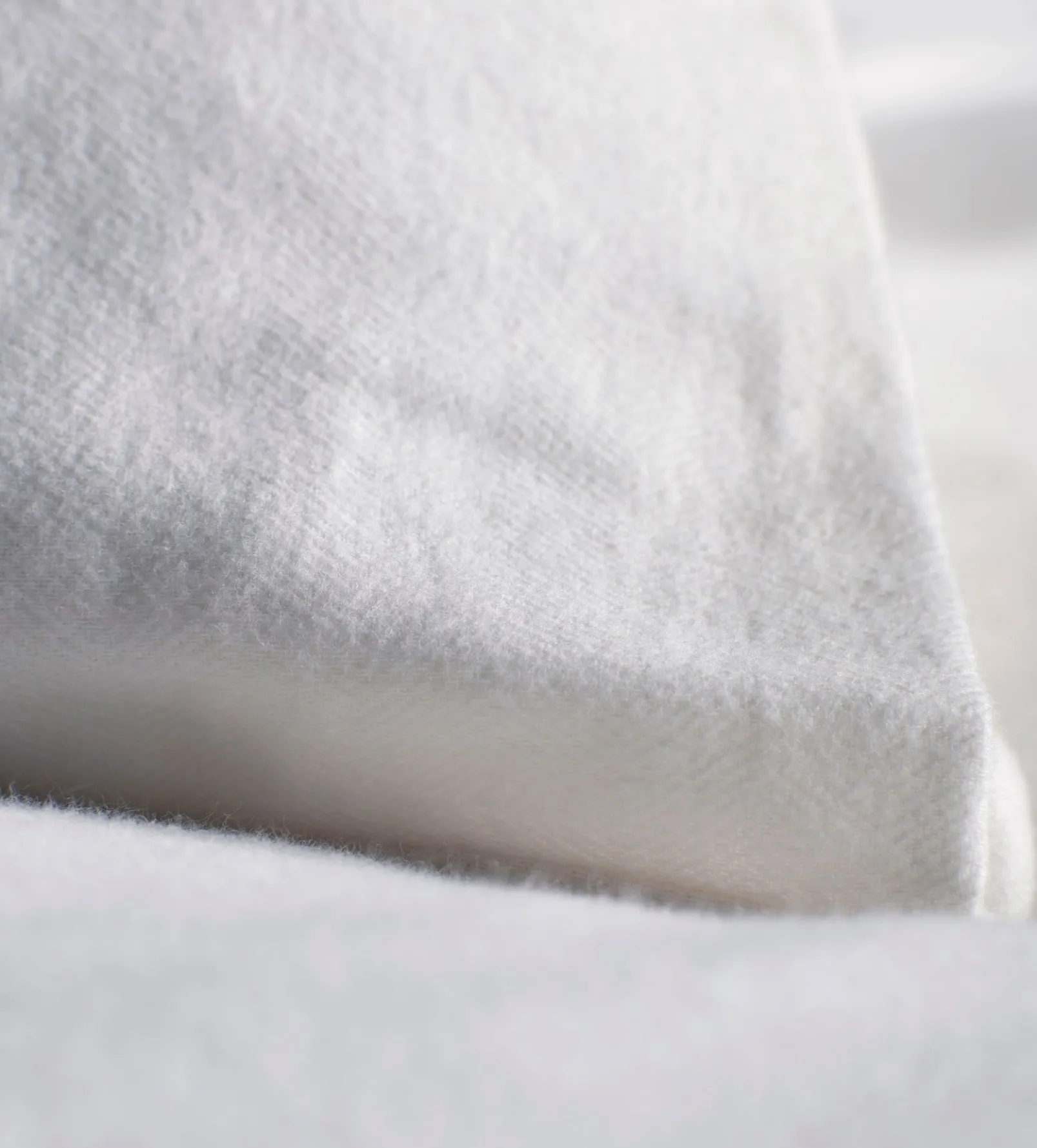 White Henry Brushed 100% Organic Cotton Flat Sheet