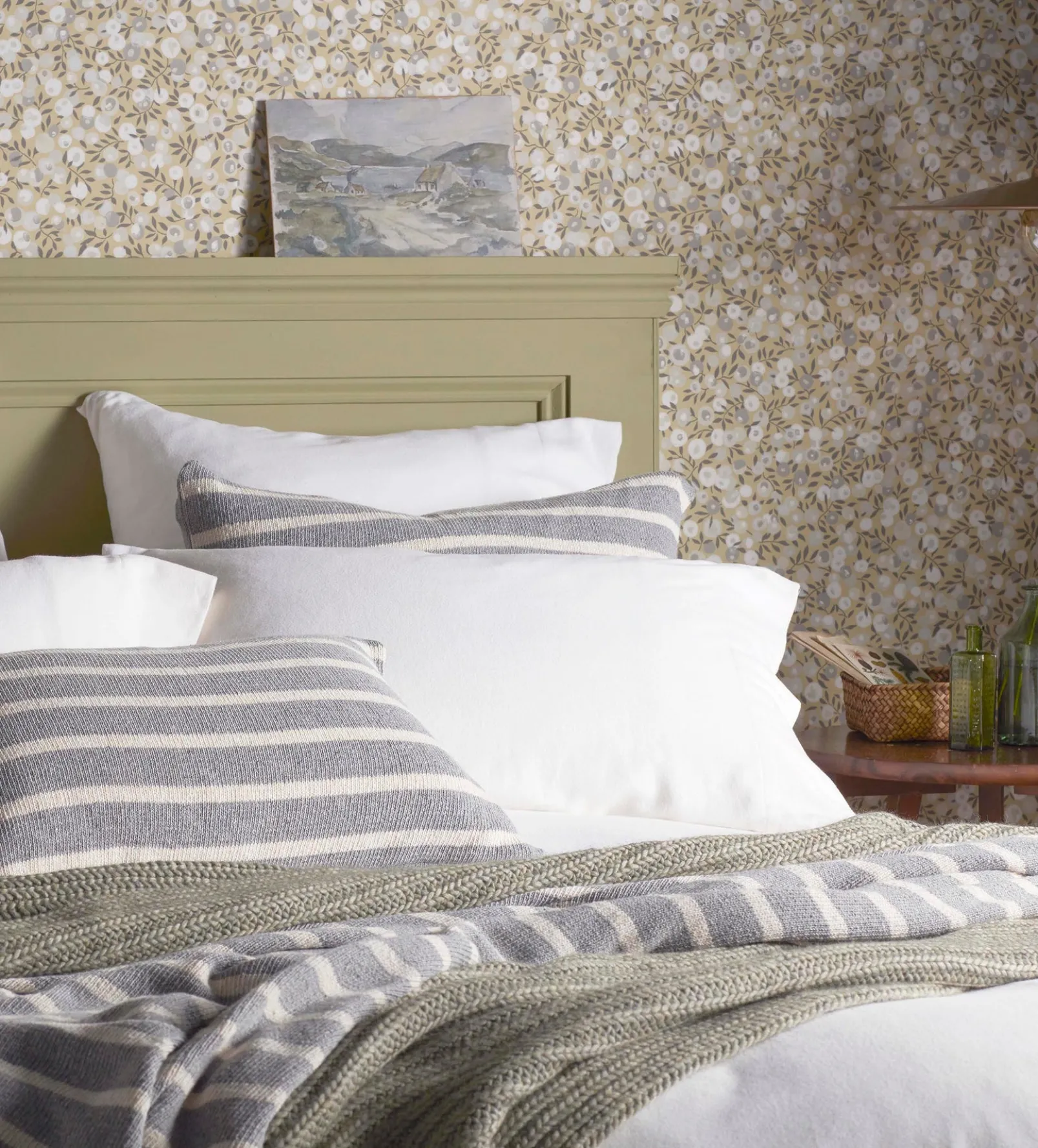 White Henry Brushed 100% Organic Cotton Duvet Cover