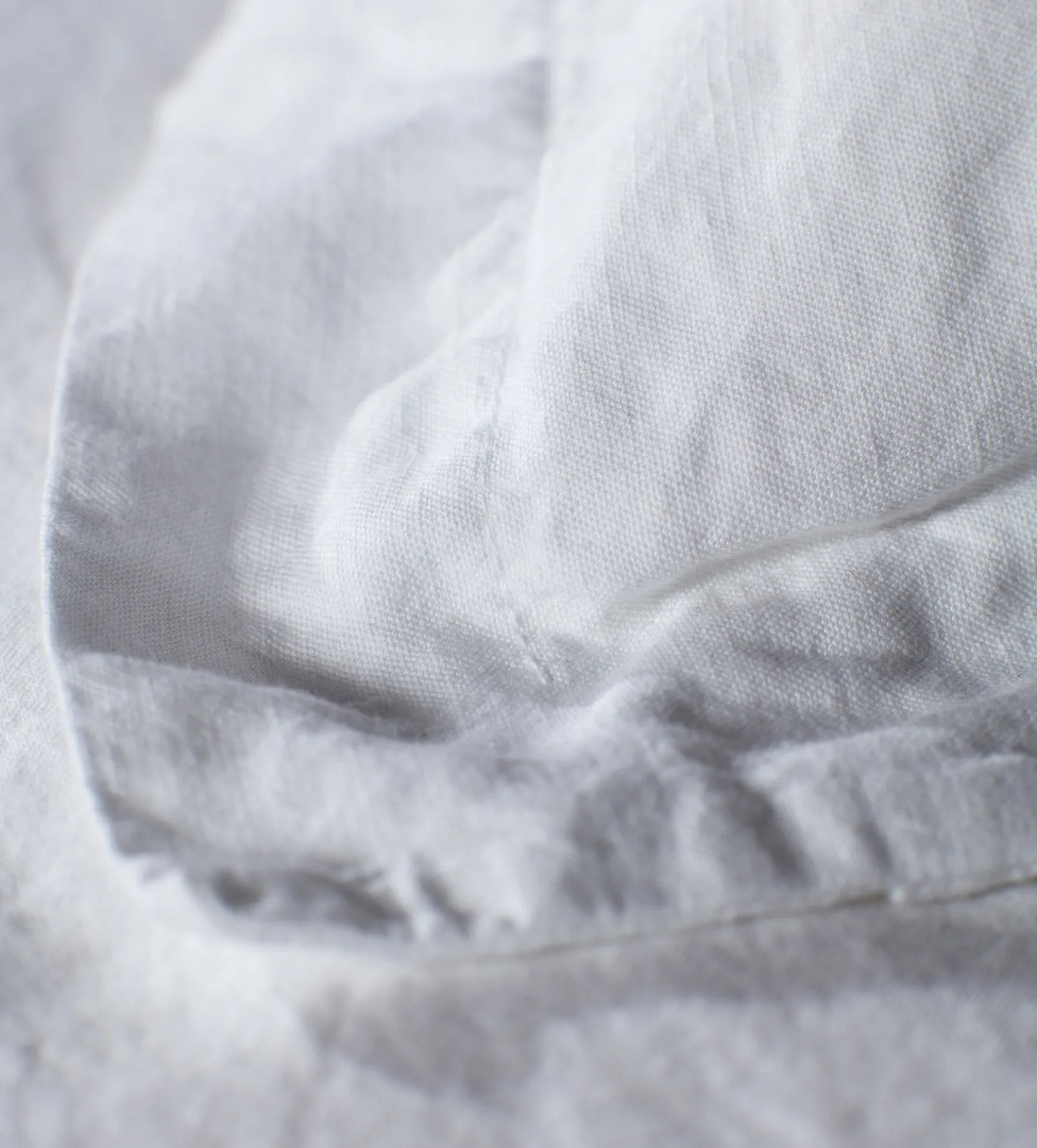 White Linen Blend Oxford Pillowcase